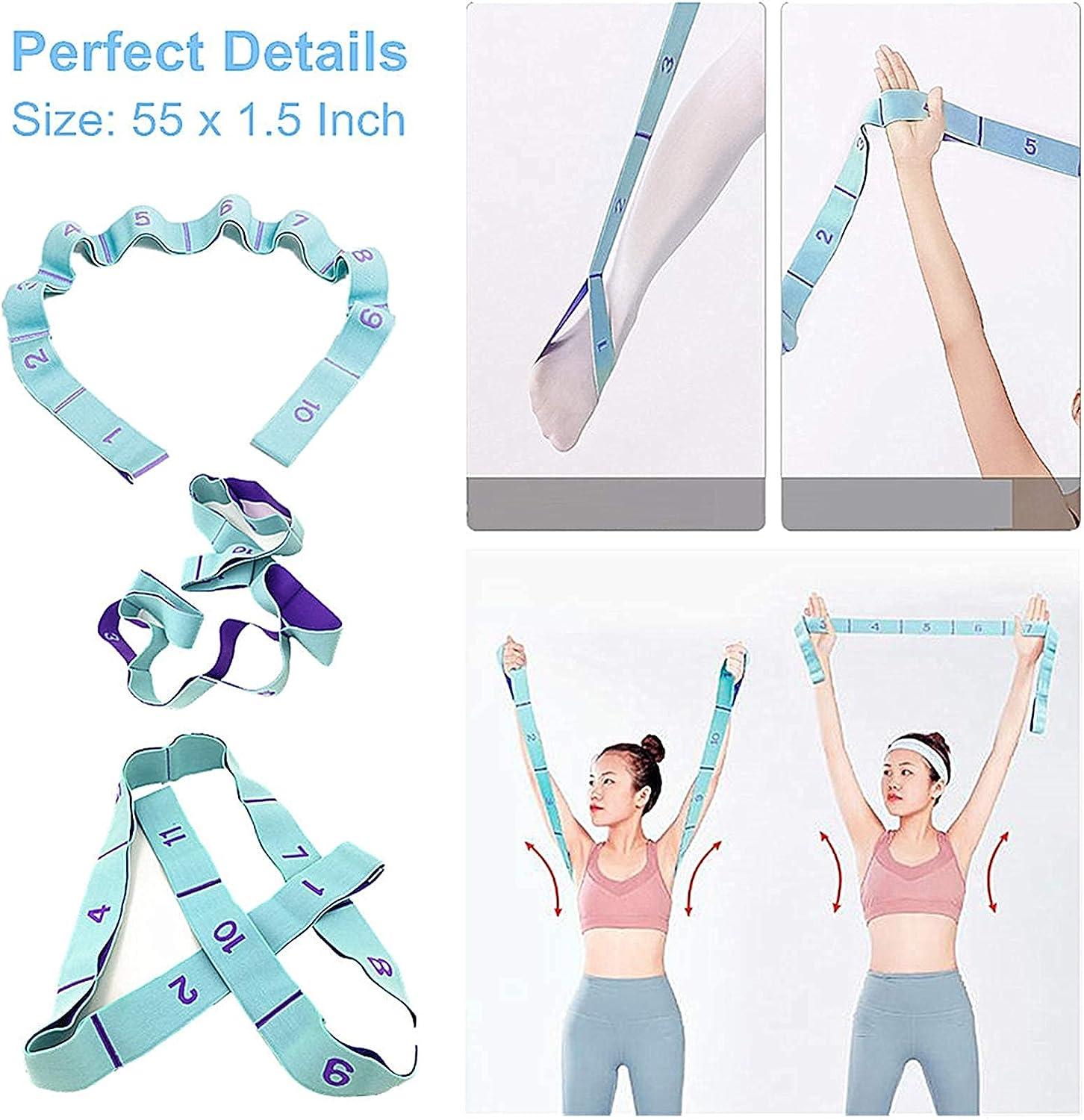 WowDude Stretching Straps Elastic Exercise Band Hamstring Stretcher Device  Leg Exercise Equipment Arm Bands Stretch Straps Leg Stretcher Band for  Workout, Yoga, Physical Therapy, Pilates-11 Loops-Sky Blue : :  Sports & Outdoors