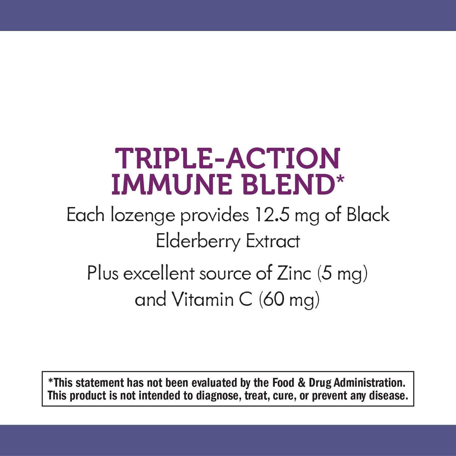 Sambucus Zinc Lozenges with Elderberry & Vitamin C 24 Mint Flavor