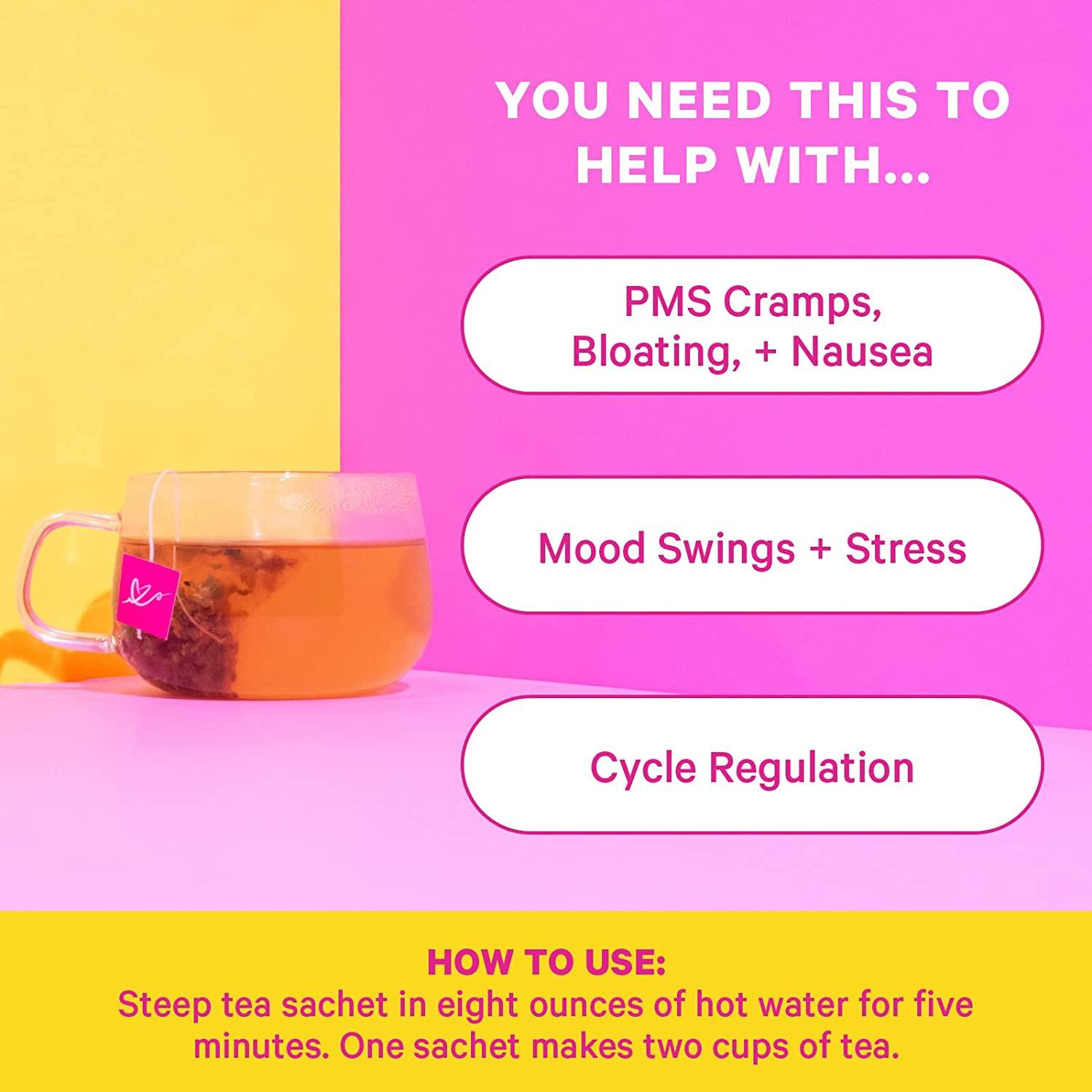 Pink Stork PMS Tea Warm Cinnamon Tea, 100 Organic, Natural Period