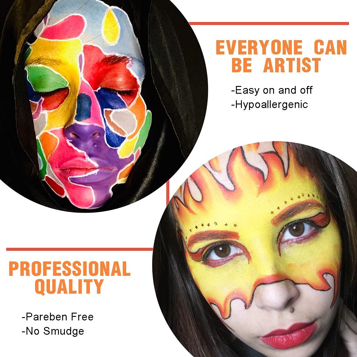 Vnanda PRO Face Paint - Superior Quality Professional Water Based Single  Cake, Face & Body Makeup Supplies for Adults, Kids & SFX 