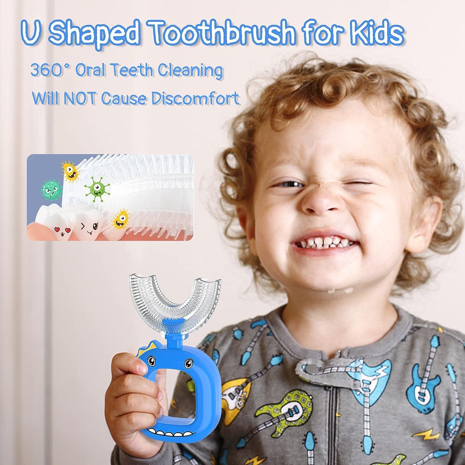 Kids Manual Toddler Teeth Cleaning Brush 2-12 Years Silicone U
