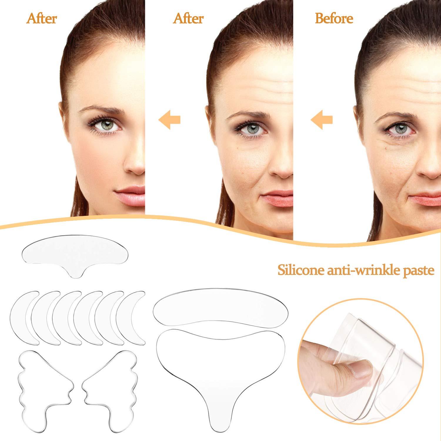 11PC Anti-Aging Face Pads - Reduce Wrinkles & Folds Reusable Anti ...