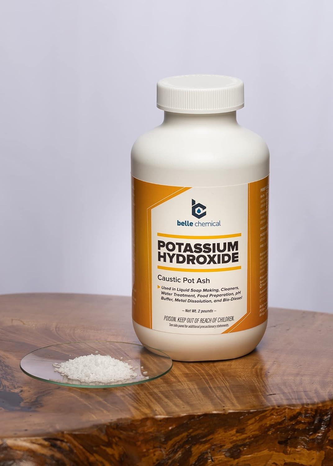 Potassium Hydroxide - Caustic Potash (90%) (Flakes) (1 pound) - Belle  Chemical
