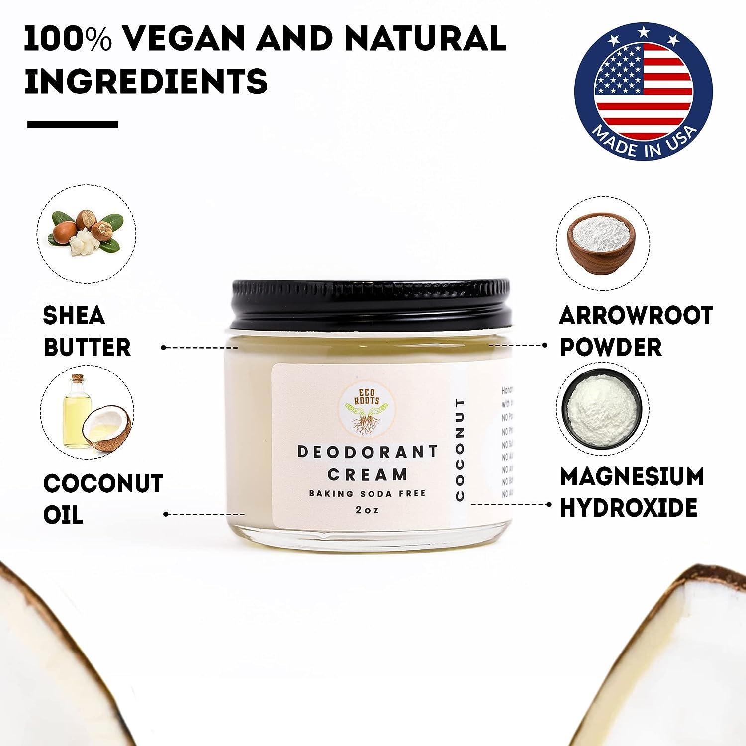 ECO ROOTS Natural Deodorant for Women & Men Organic Deodorant Cream