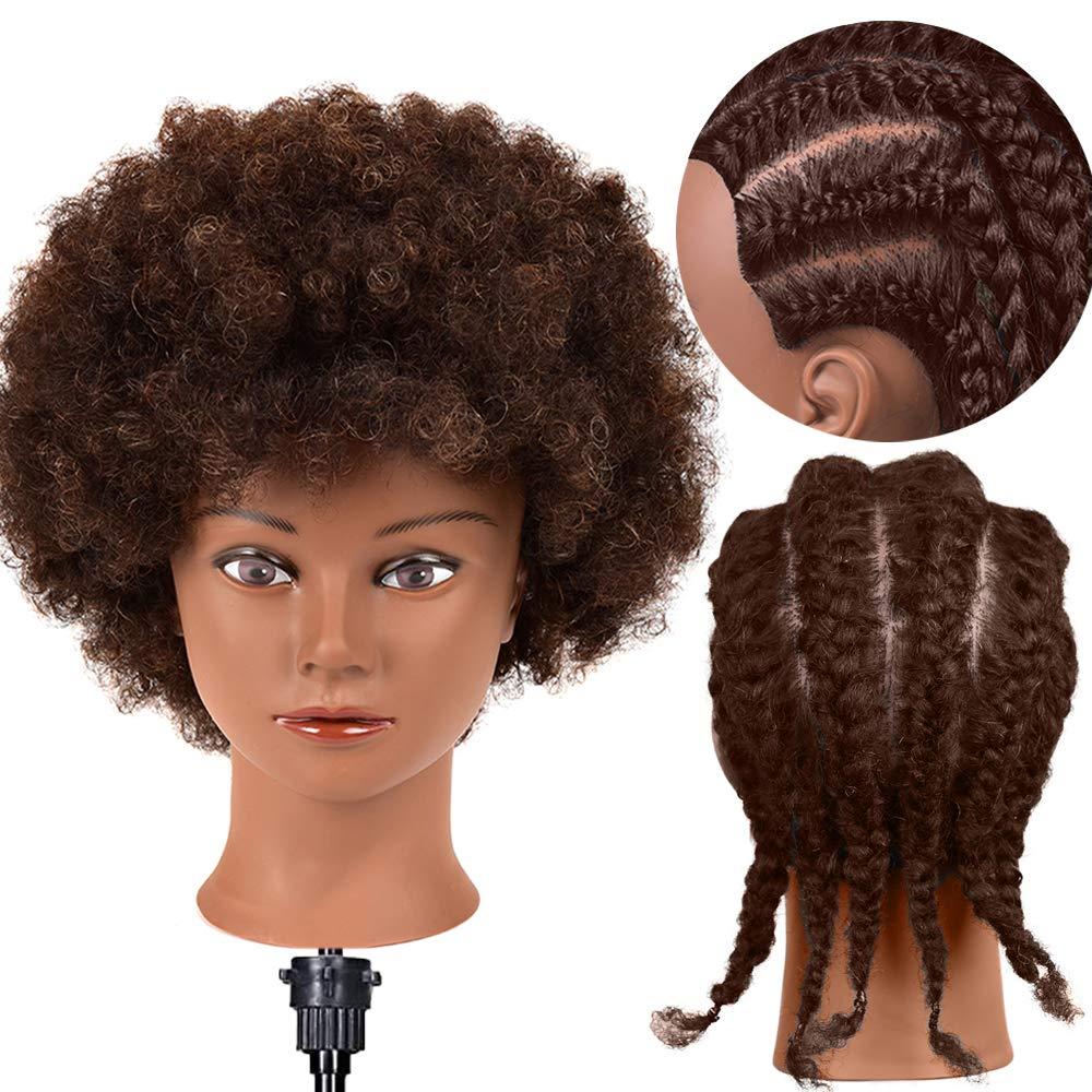 Afro curly Mannequin Head with Human Hair African American