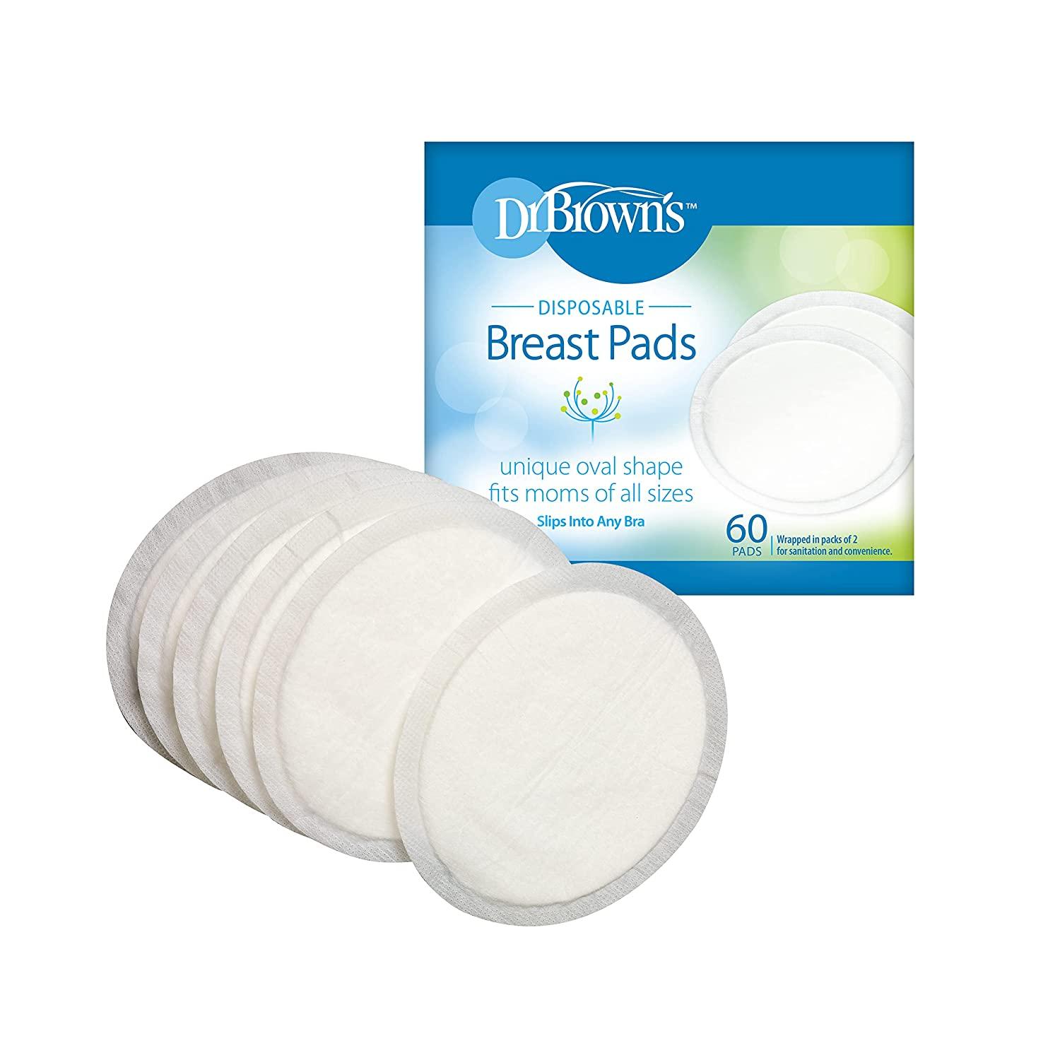 Dr. Brown's Disposable One-Use Absorbent Breast Pads for Breastfeeding and  Leaking - 60pk 60 Count