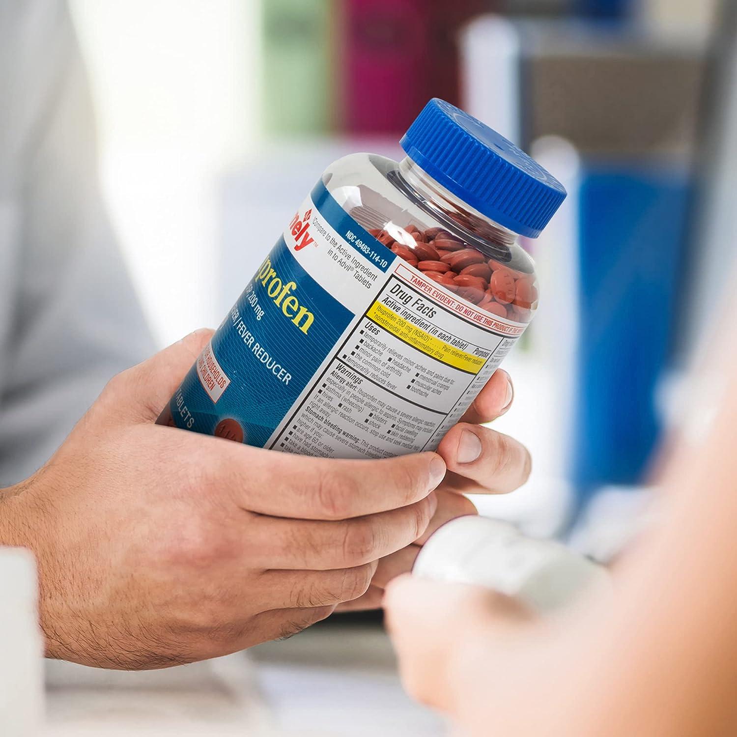 Timely Ibuprofen 200mg 1000 Tablets Pain Relief & Fever Reducer for