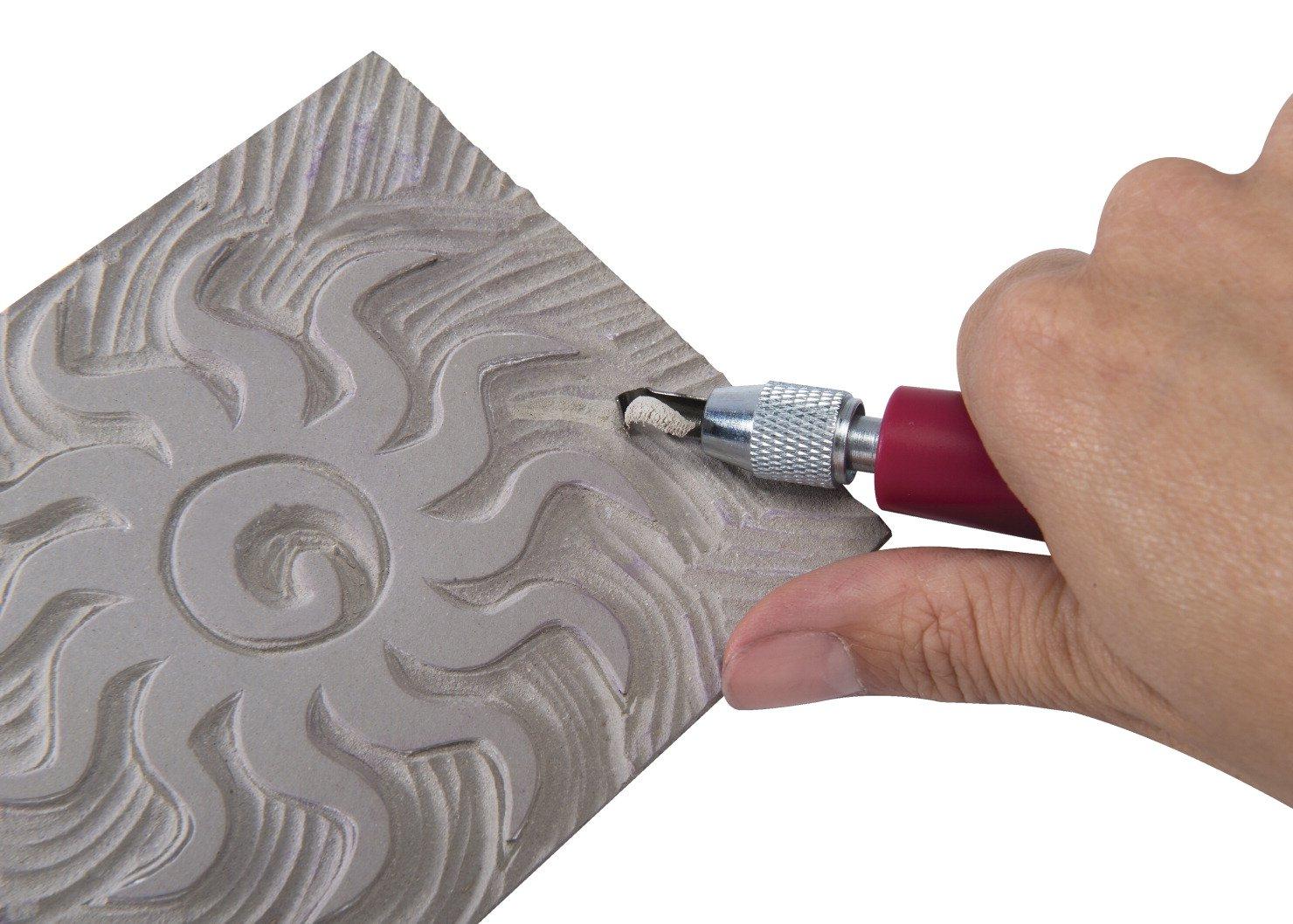 Speedball Unmounted Linoleum Block, 3 x 4 Inches, Gray