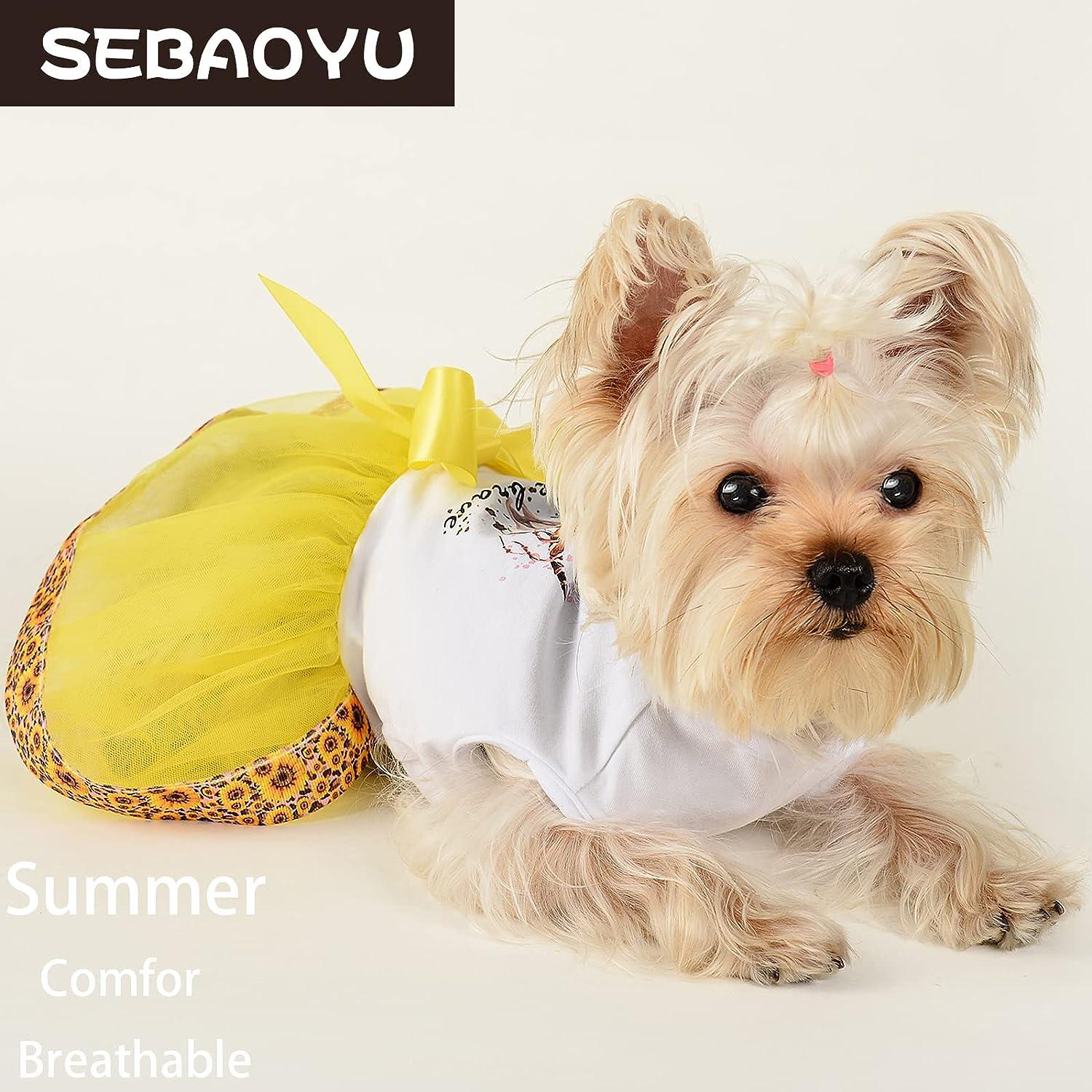  5 Pieces Dog Dresses for Small Dogs Girls Floral Puppy Dresses  Pet Dog Princess Bowknot Dress Cute Doggie Summer Outfits Dog Clothes for  Yorkie Female Cat Small Pets, 5 Styles(Medium) 