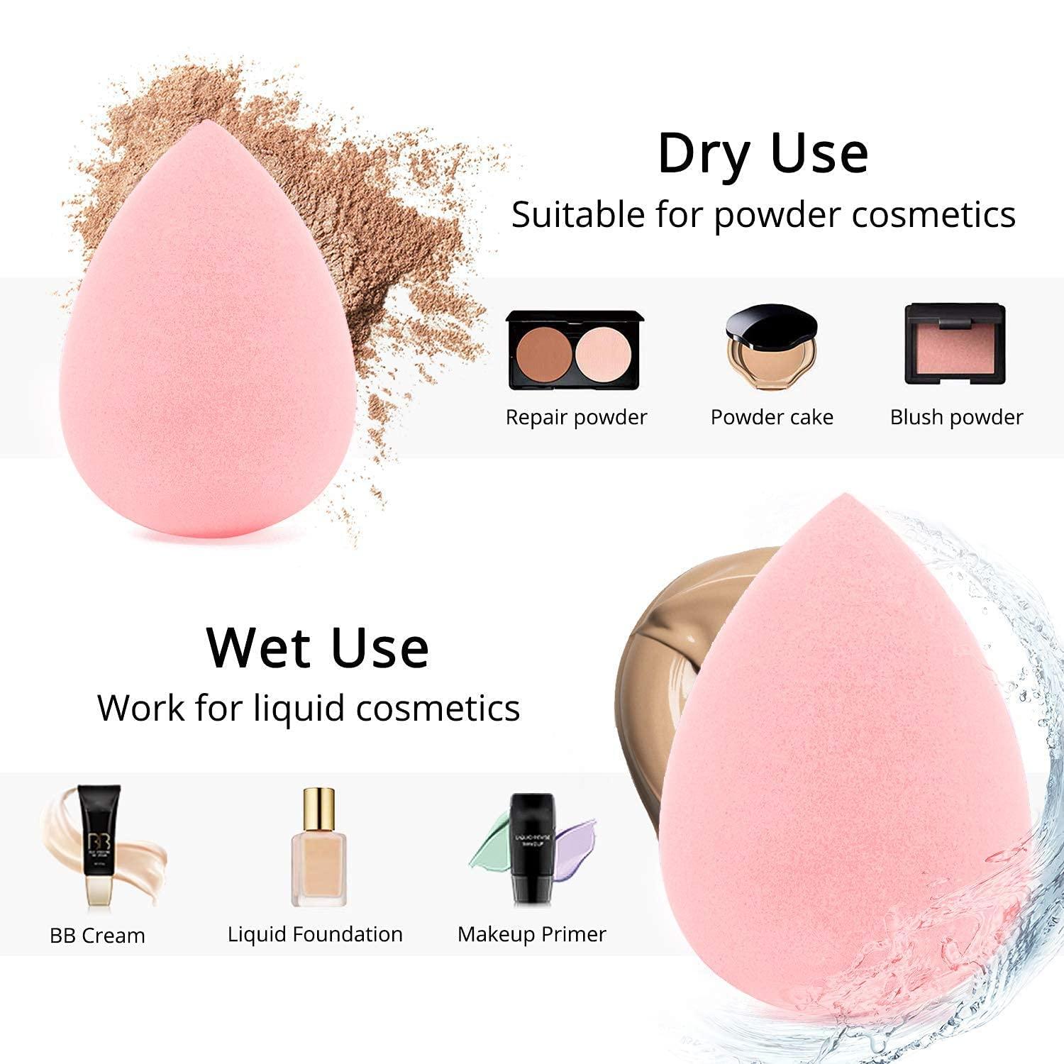 8-Piece Pink Beauty Blender Sponge Set for Dry and Wet Use - Ideal for  Liquid, Powder, Cream Makeup - Multi-Shape Foundation Tools - Makeup Egg Set  | Buy Now with Express International