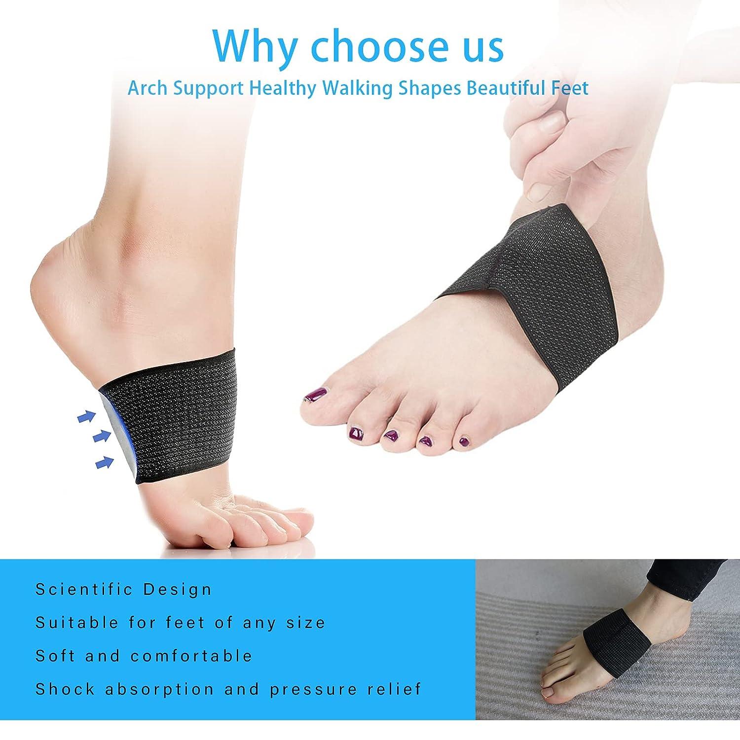 Plantar Fasciitis Relief Plus Copper Arch Support Brace with Gel Pads(1 ...