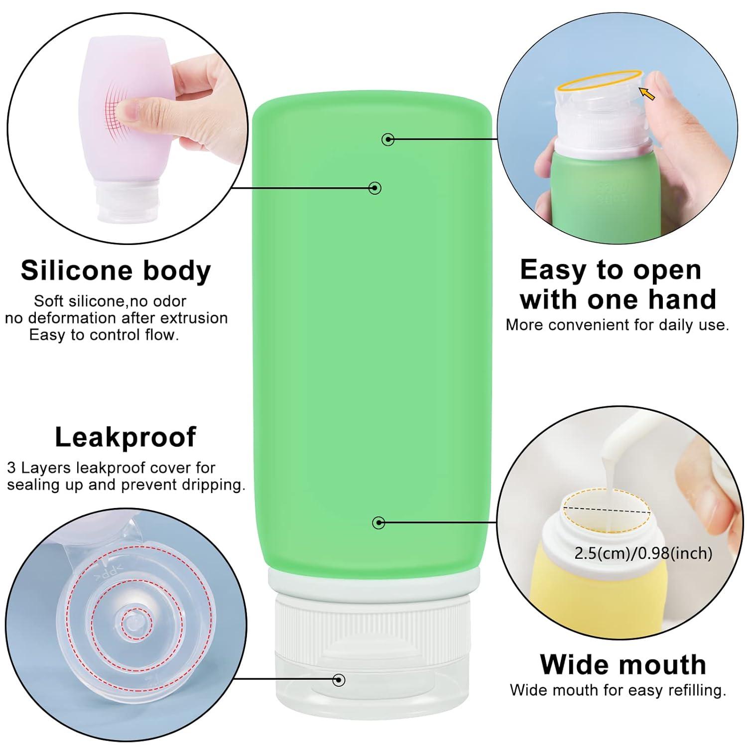 Refillable Lotion Shampoo Shower Gel Holder - Leak-Proof