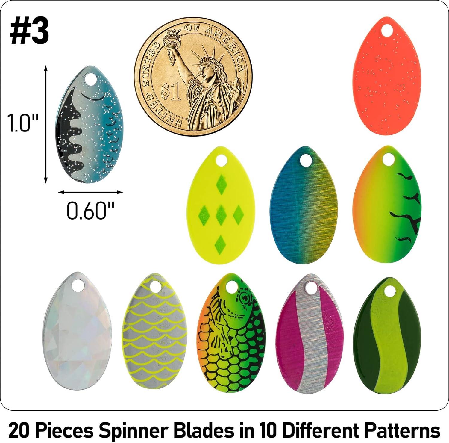 Dr.Fish Fishing Indiana Spinner Blades Kit Lure Making Supplies for