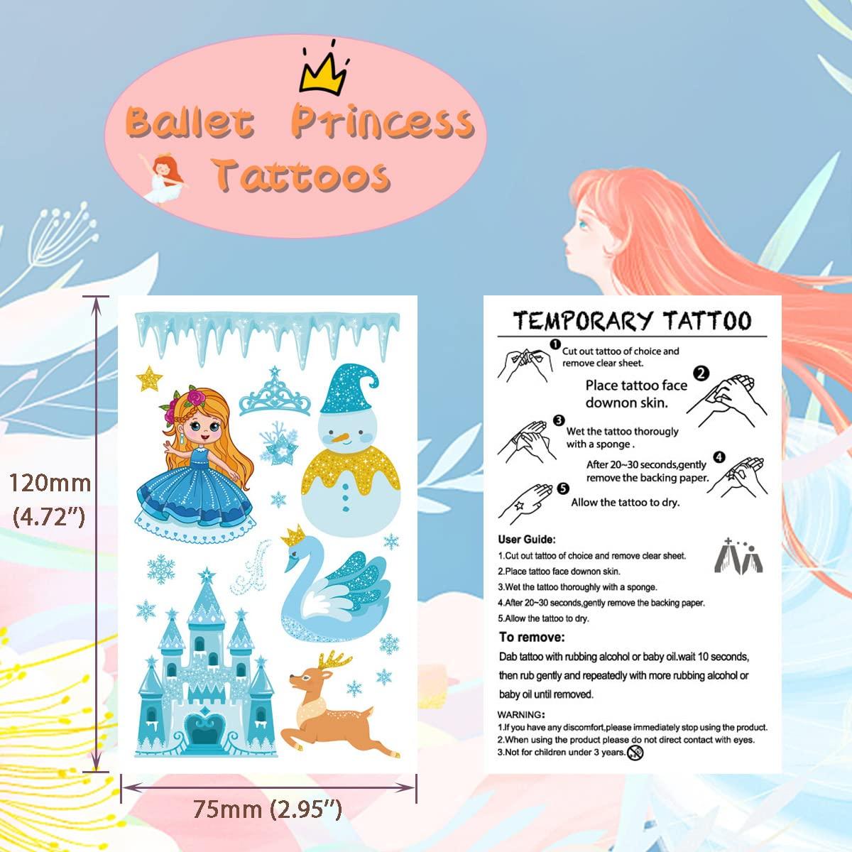 Size: 12x7.5cmwaterproof Children's Cartoon Fantasy Princess Watch Hot  Stamped Temporary Tattoo Sticker - AliExpress