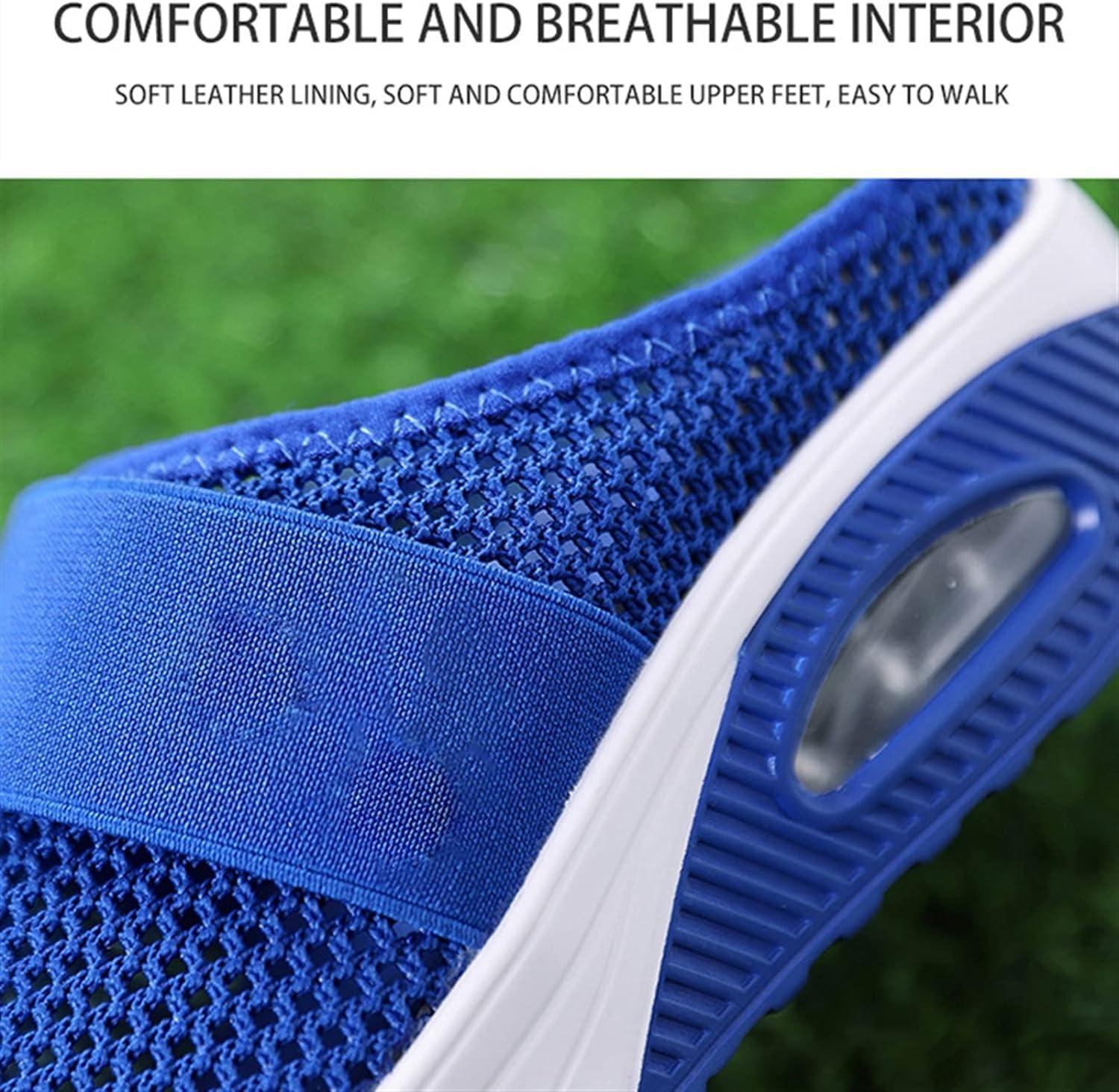 Women's Air Cushion Slip-On Sport Shoes Breathable Mesh Walking Running  Sneakers | eBay