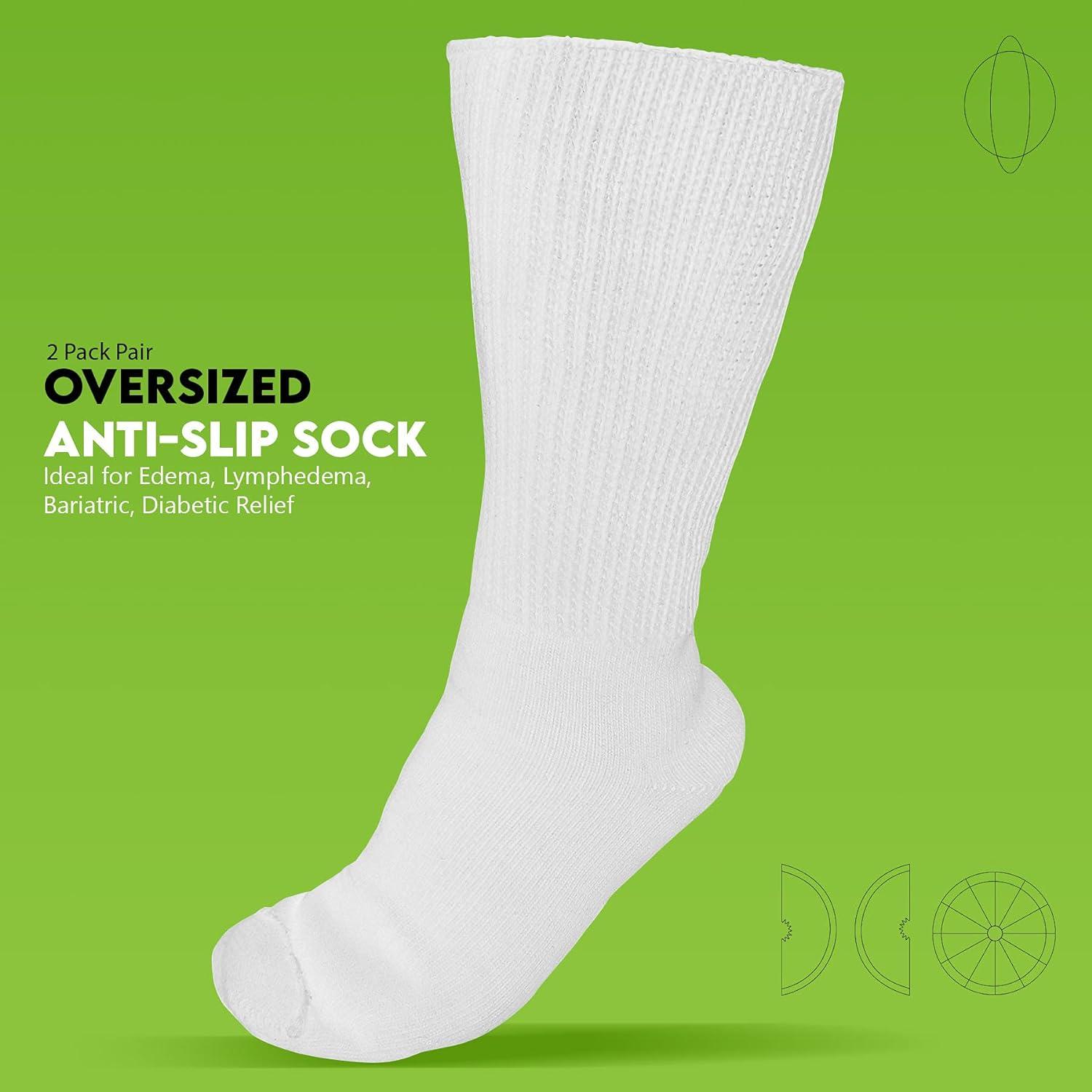 PACK Extra Wide Non-Slip Grip Socks for Swollen Feet Perfect