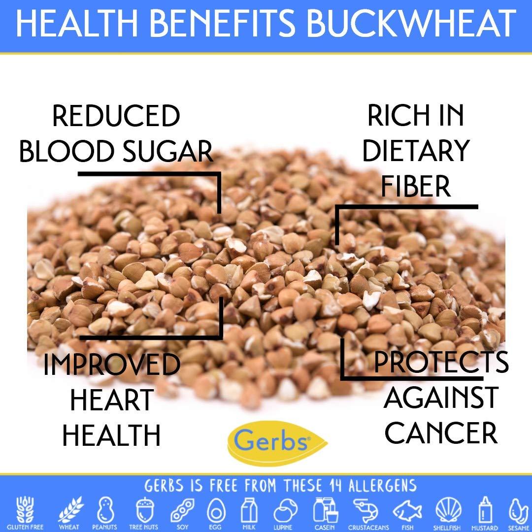 GERBS Buckwheat Grain Groats 2 LBS. Premium Grade Top 14 Food Allergy