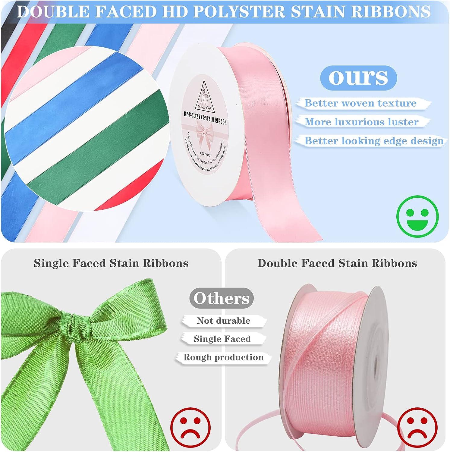 3 Rolls Ribbon For Crafts Polyester Ribbons For Gift Wrapping Satin Ribbon  Silk Ribbons For Wedding Party Decor