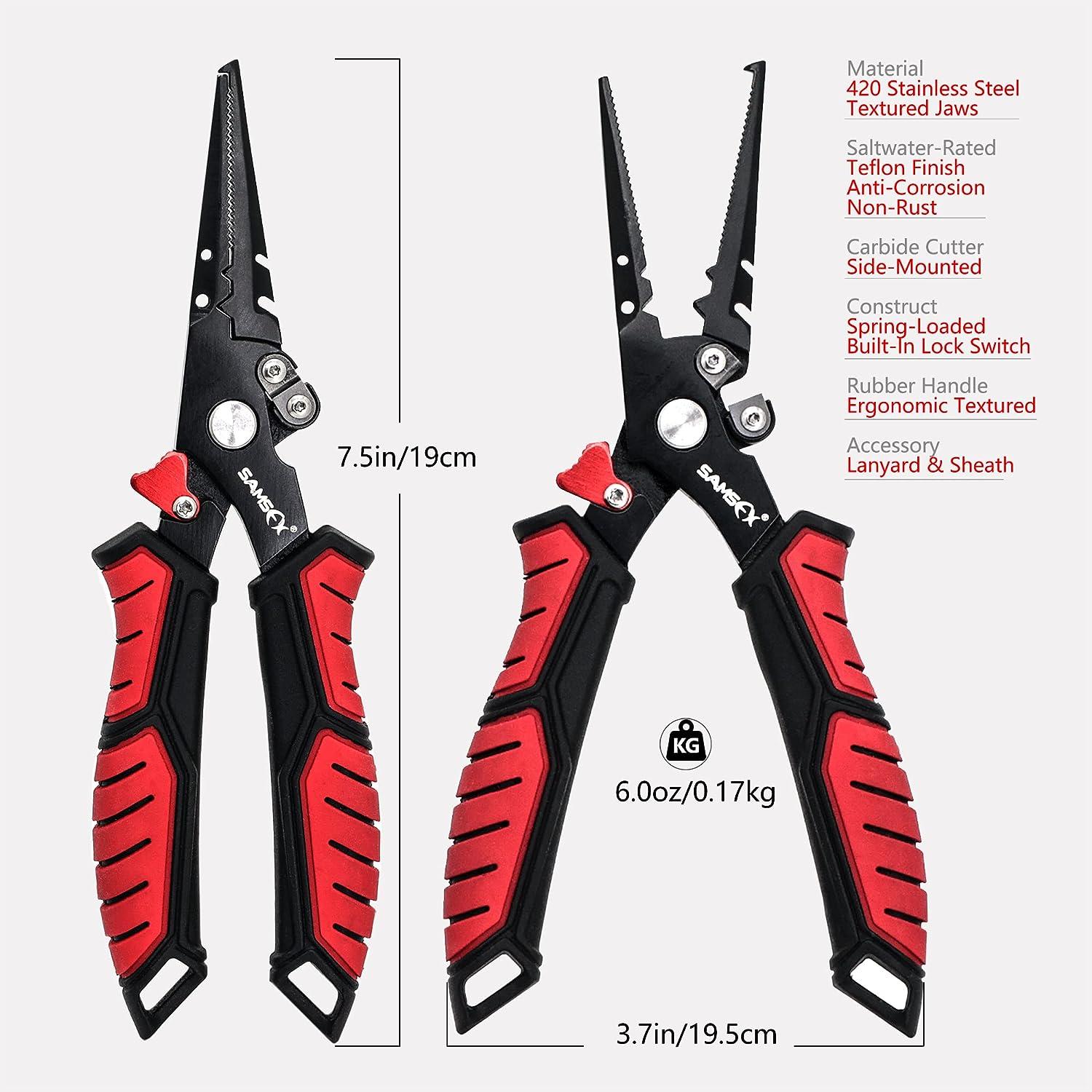  Fishing Pliers Fishing Tongs Fishing Stainless Steel Fishing  Pliers Braid Cutters Crimper Hook Remover Saltwater Resistant Fishing Gear  Tool Pliers Open Freely (Color : Pliers set) : Sports & Outdoors