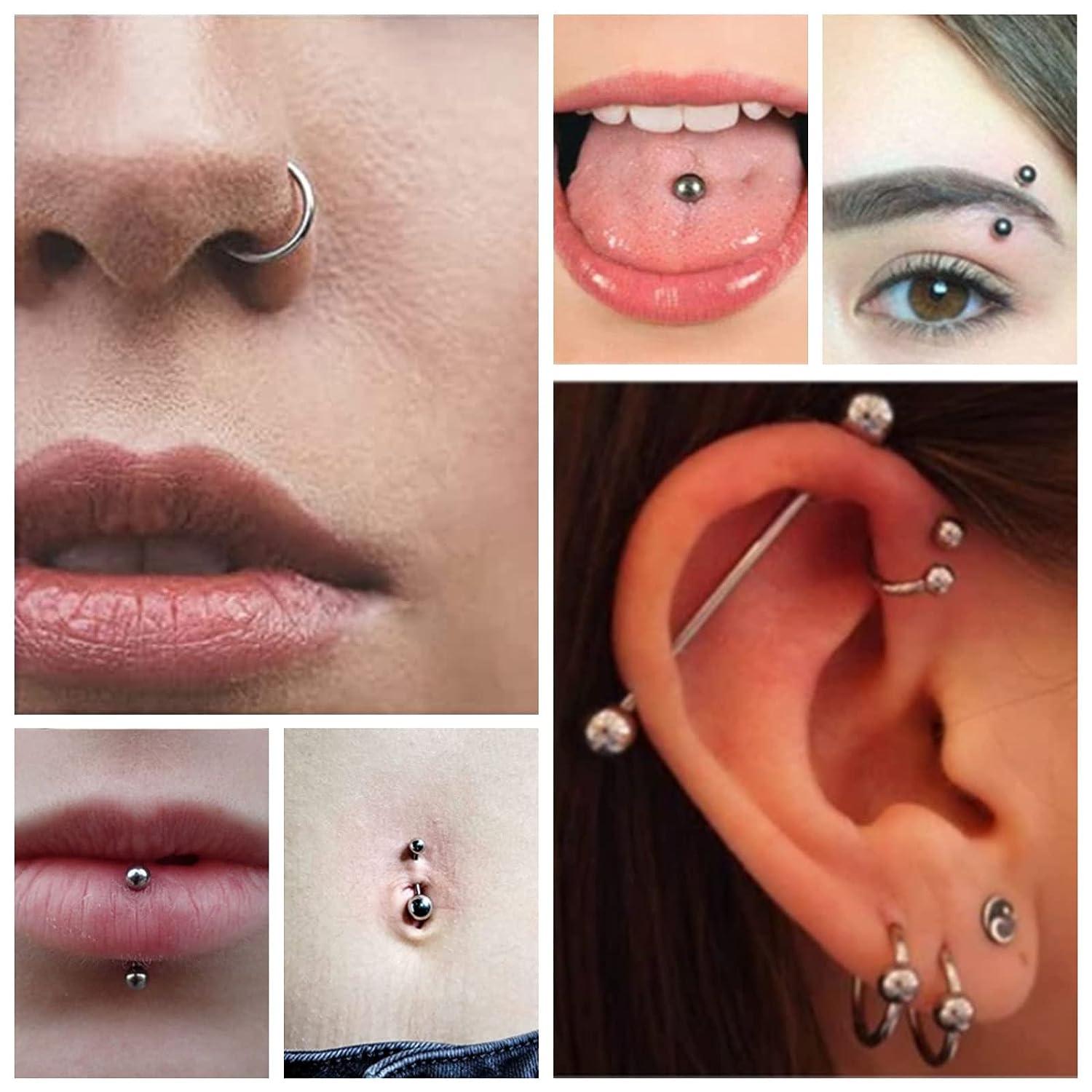 Piercing Kit, Body Piercing Pliers Tool Ear Lip Navel Nose Tongue