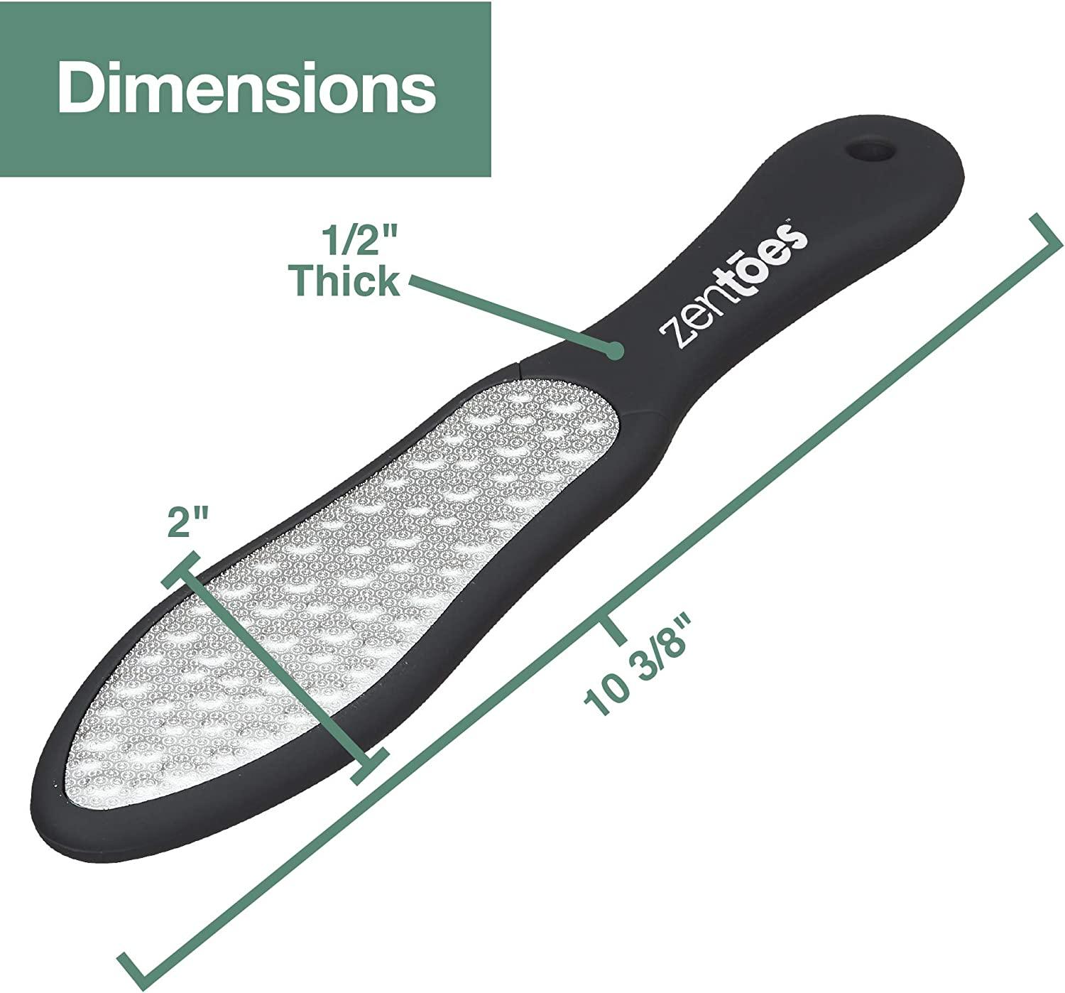 ZenToes Metal Foot File Rasp for Home Pedicure Callus Removal Double