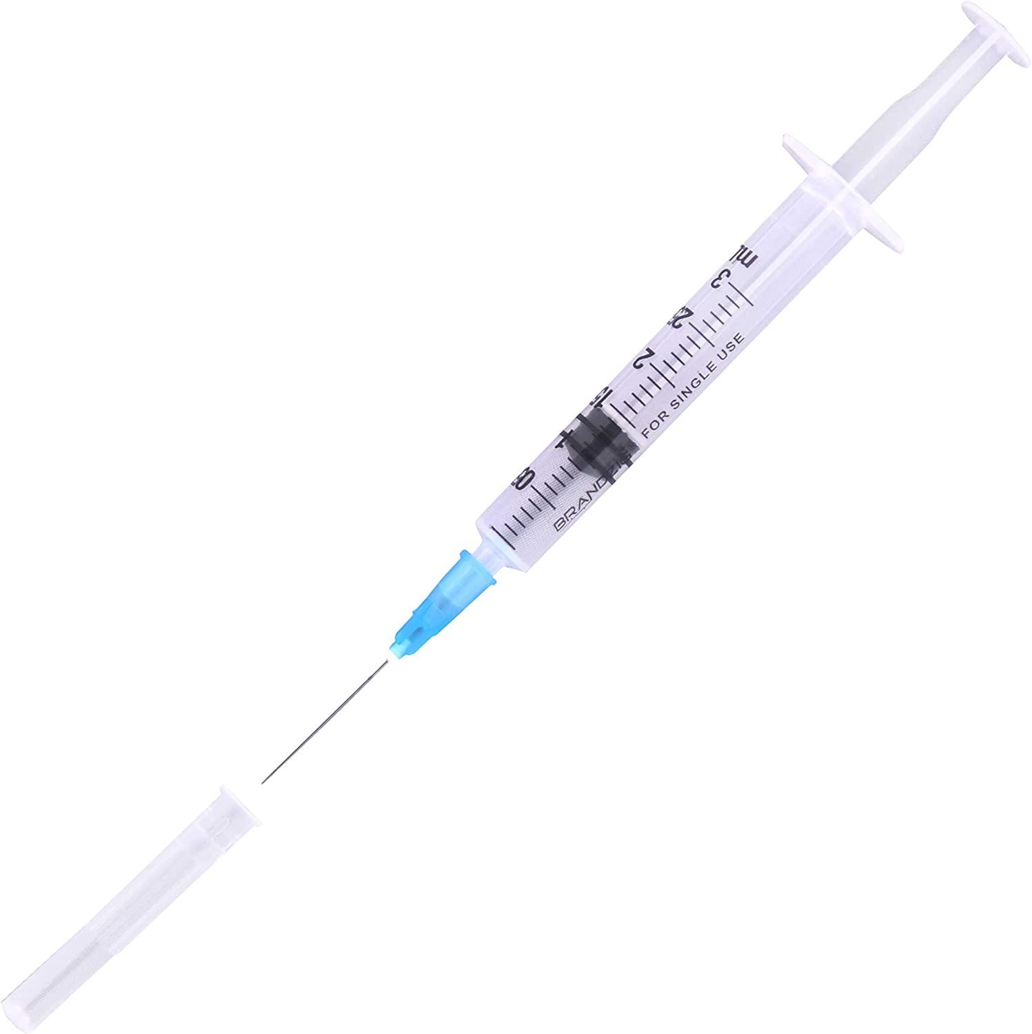 3ml Syringe with Needle 23G 1" Needle 50Pack