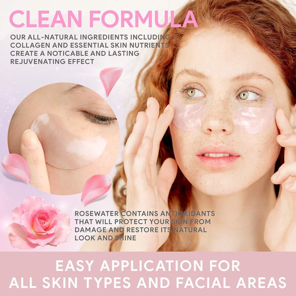 Pure Rosewater AntiAging Hydrogel Eye Patches 60 PCs (30 Pair) for