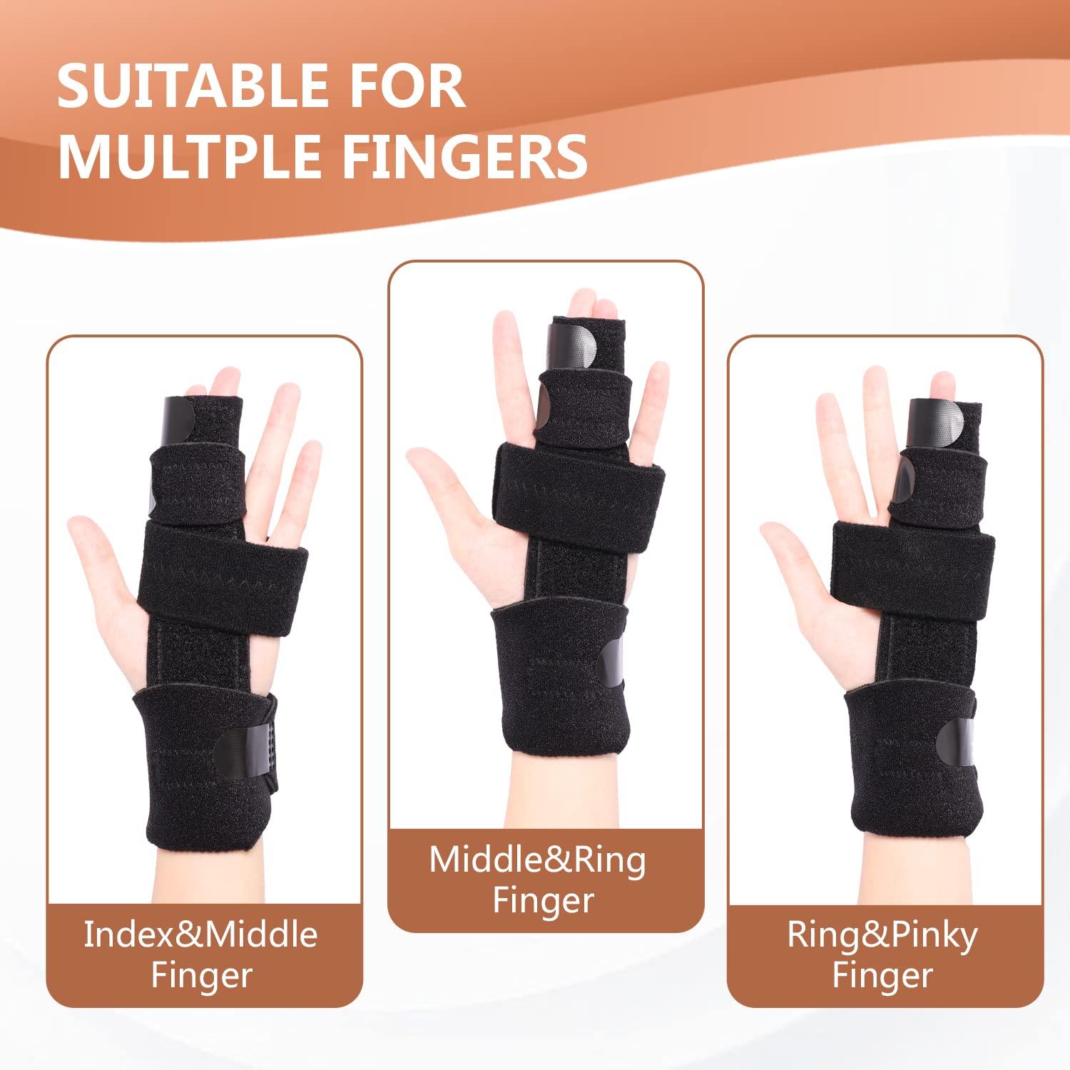 2 Finger Splint, Trigger Finger Splint, Adjustable Two Finger Brace