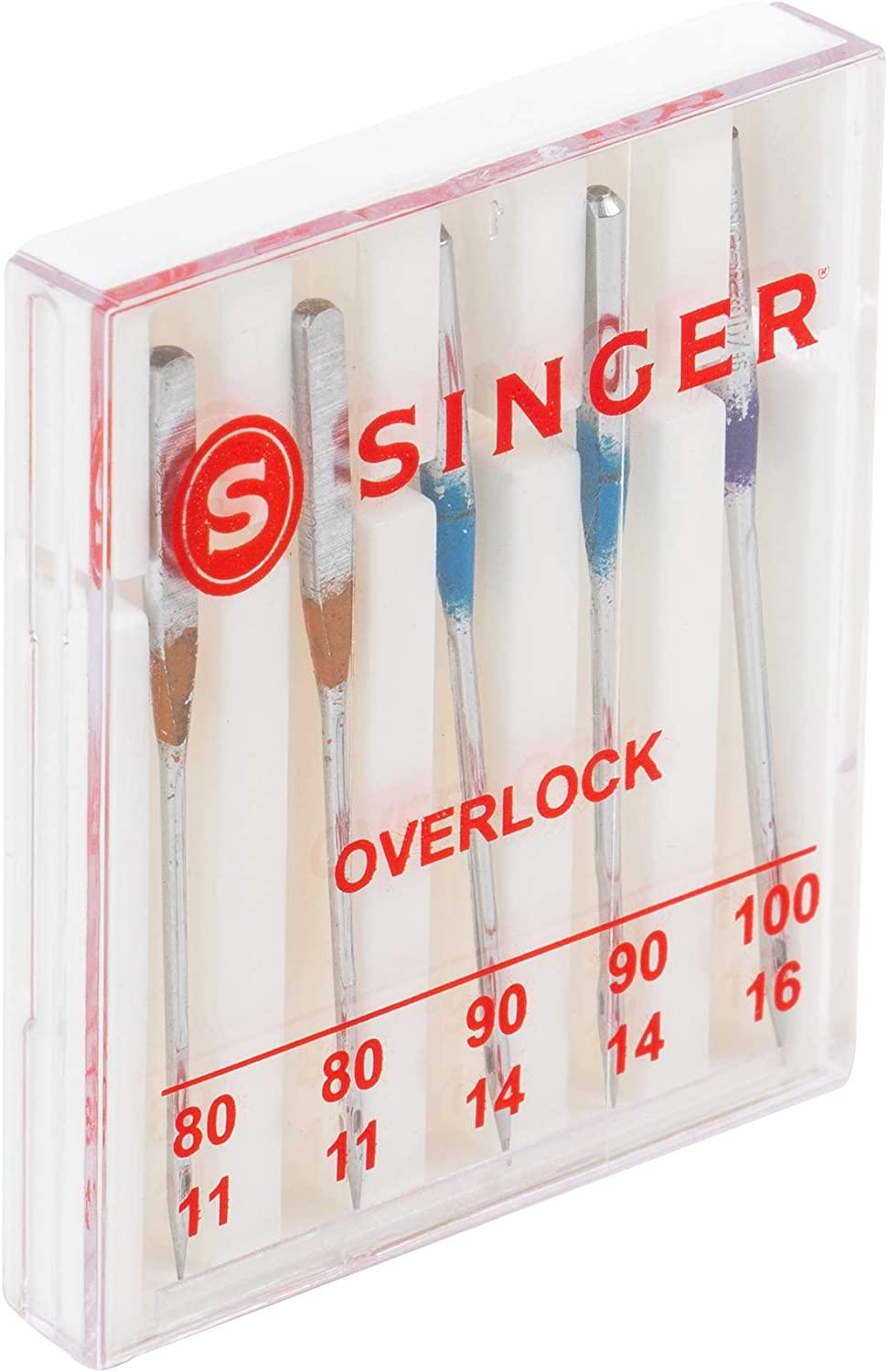 SINGER 04803 Regular Point Overlock Needles, 5Count