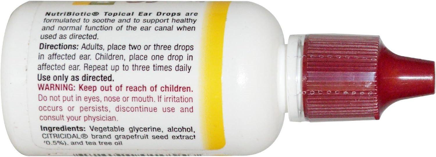 NutriBiotic Ear Drops with Grapefruit Seed Extract and Tea Tree Oil