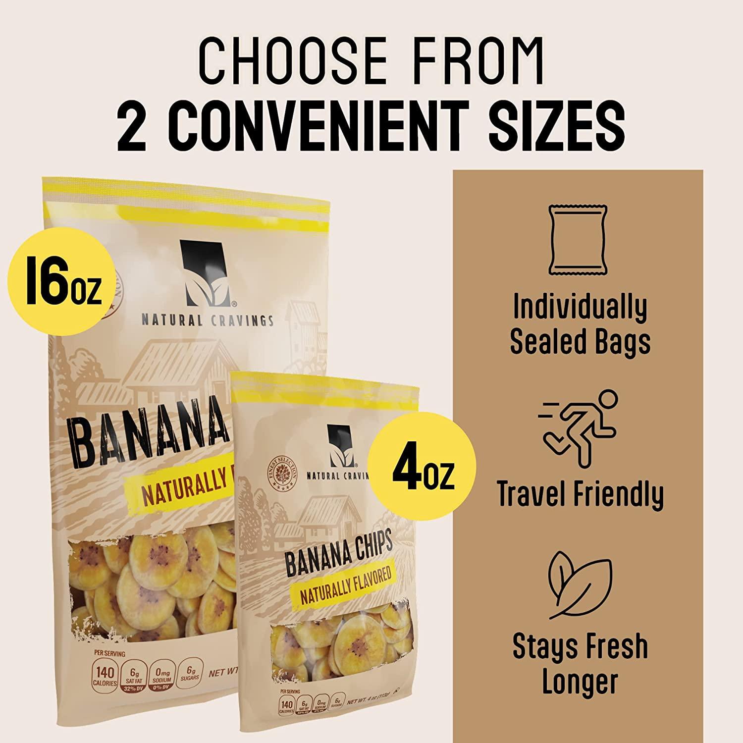 Healthy Banana Chips Dried Slices Bag of Dried Banana Chips Sweetened