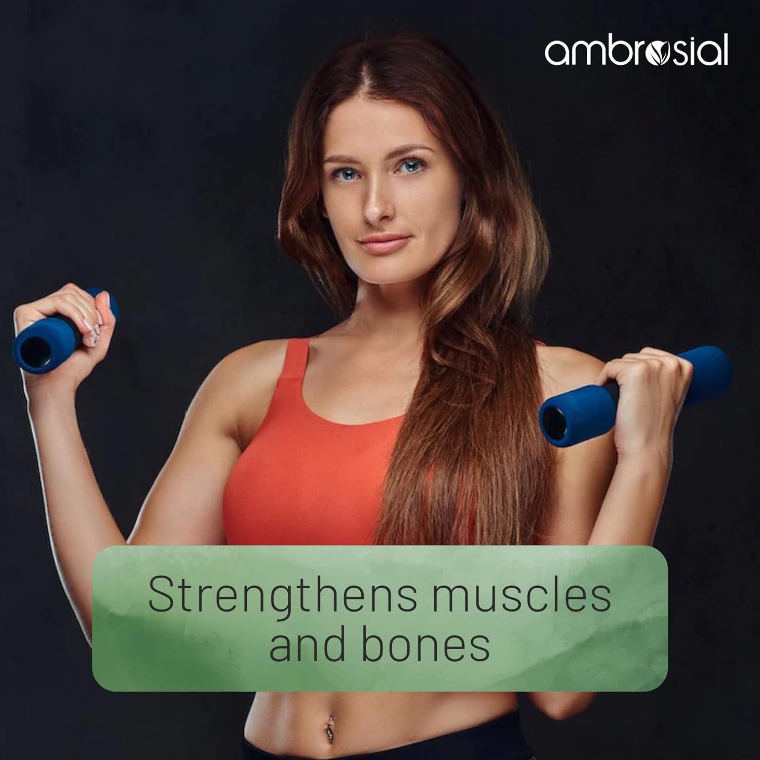 Ambrosial Calcium Magnesium Zinc & Vitamin D3 High Potency Calcium