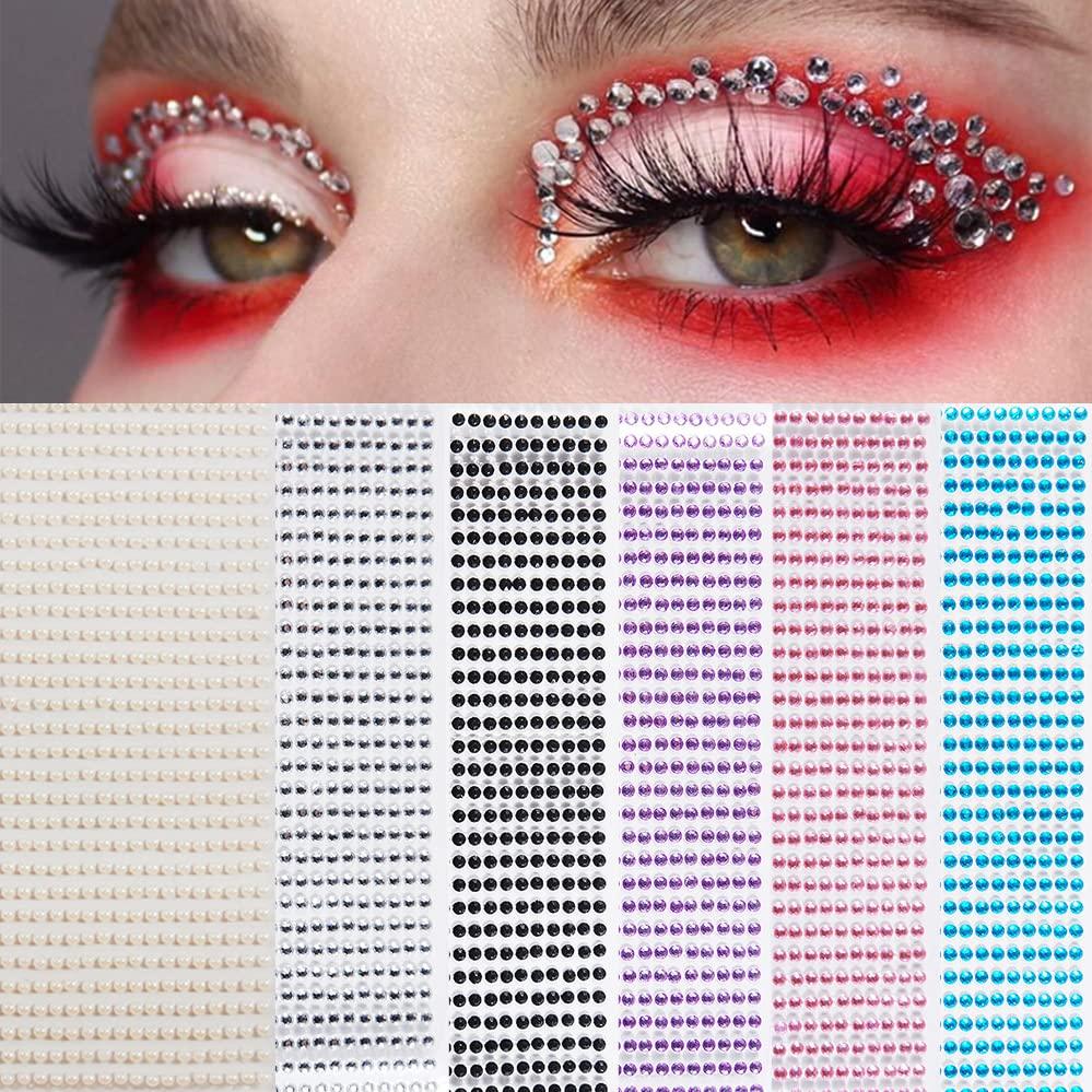 6 Sheets Face Gems Craft Jewels And Gems Face Jewelry Makeup Rhinestones  For Eyes