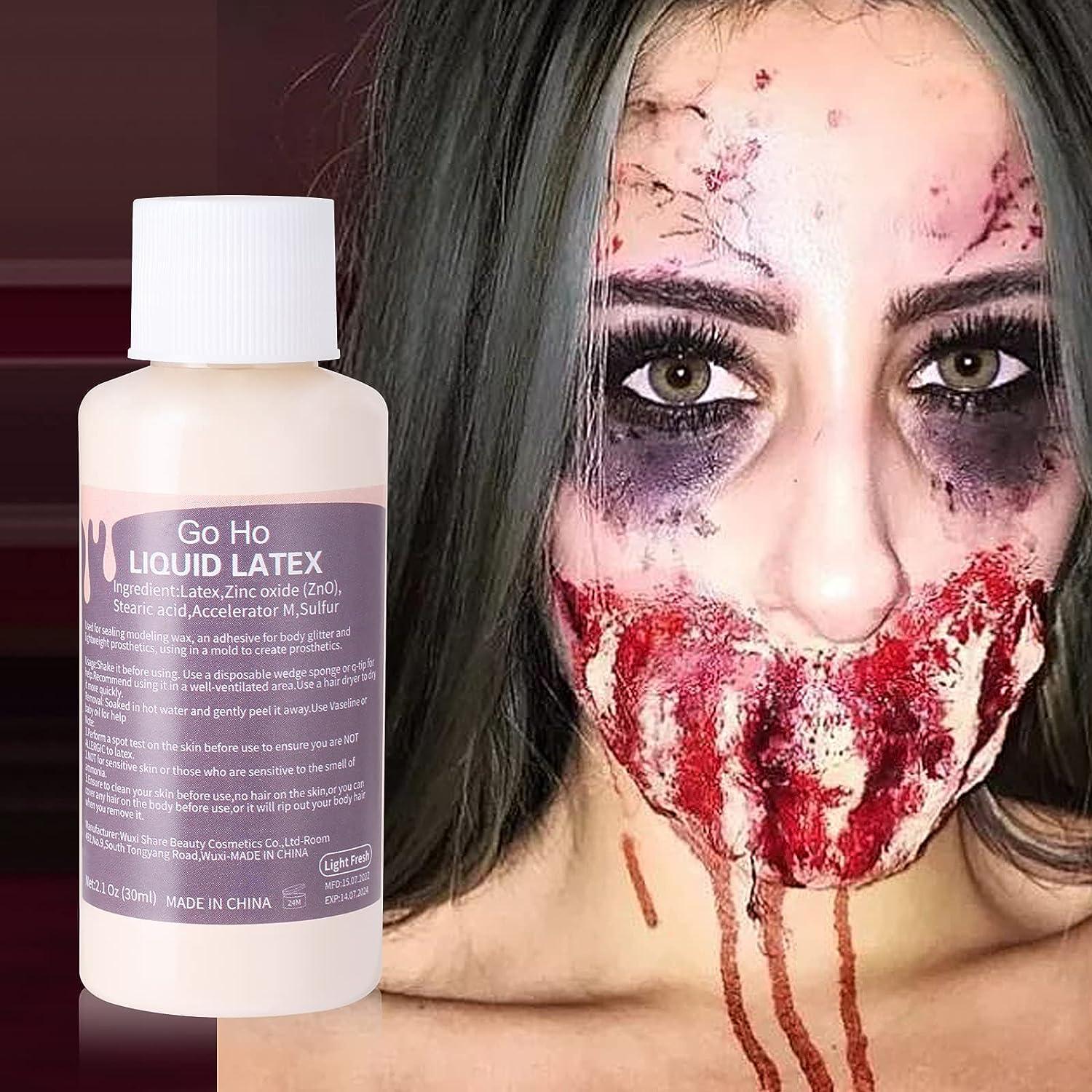 Go Ho Liquid Latex SFX Makeup(1 oz),Halloween Monster Zombie