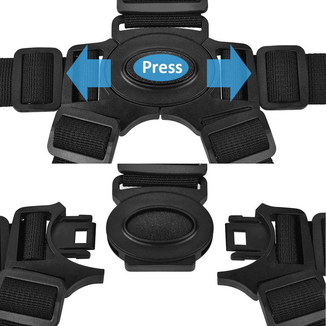 2 Pack Adjustable Baby Seat Belt, 5 Point Harness High Chair Straps