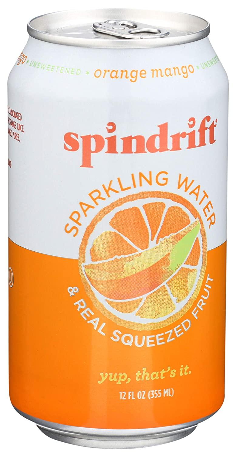 Spindrift Orange Mango Sparkling Water 12oz (8 Pack)