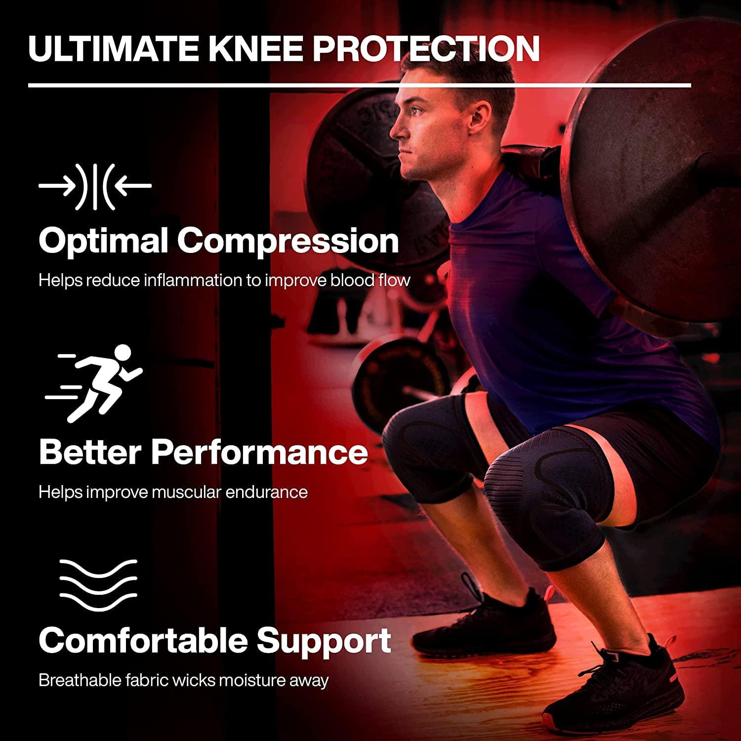 UFlex Athletics Knee Compression Sleeve Support for Women and Men - Knee  Brace