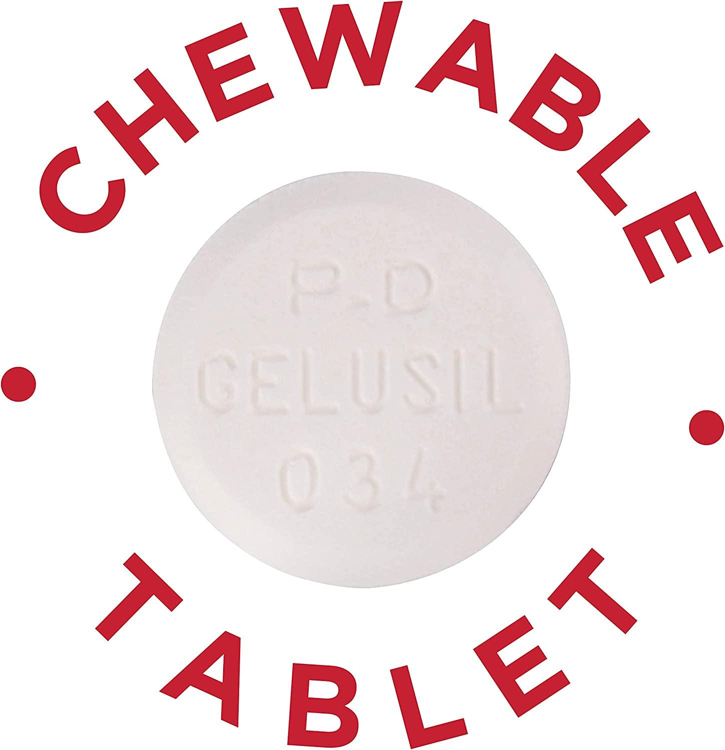 Gelusil Antacid & Anti Gas Tablets for Heartburn Relief, Acid Reflux