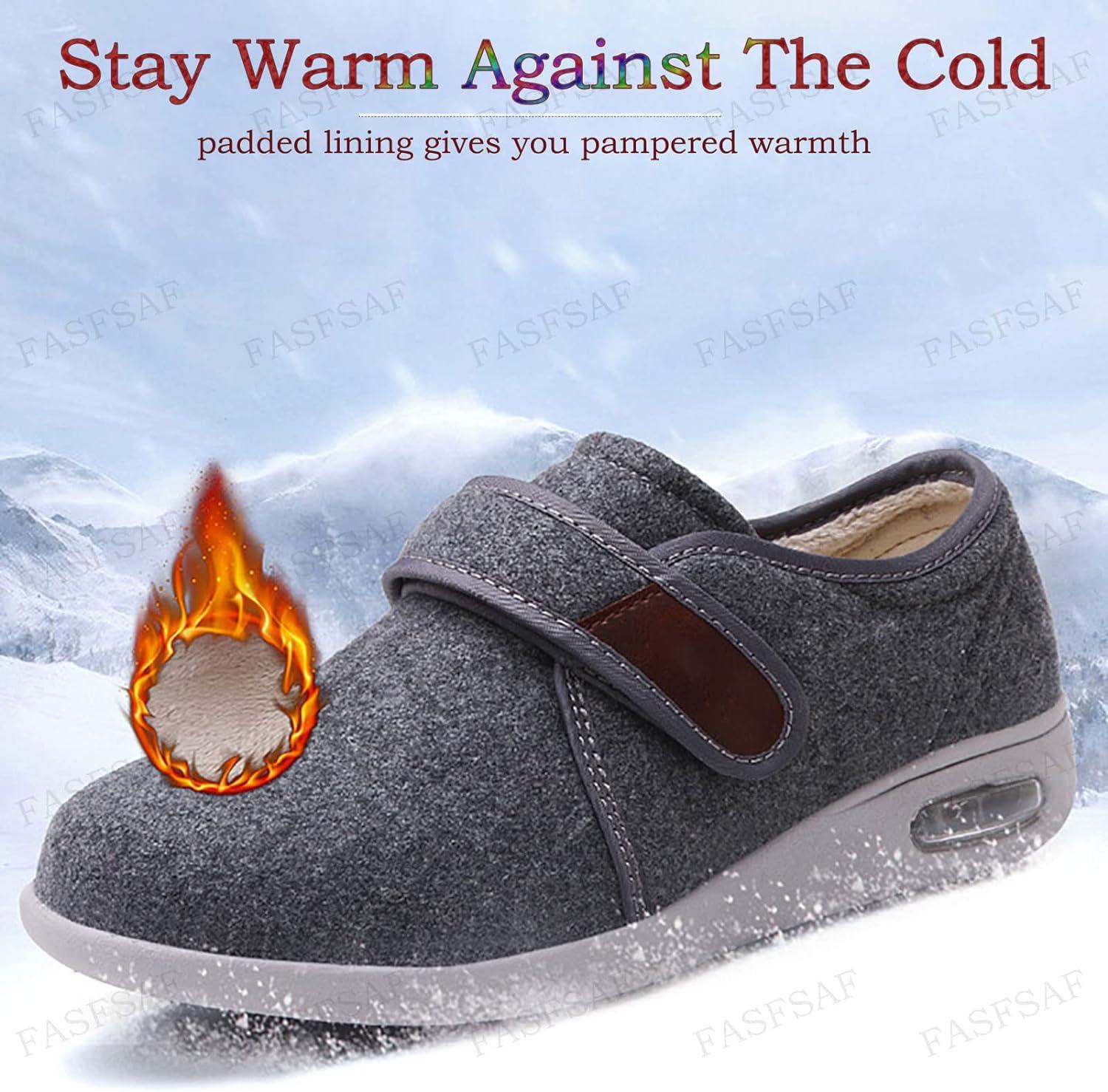 Mens Diabetic Shoes Elderly Swollen Feet Shoes Plus Fertilizer and