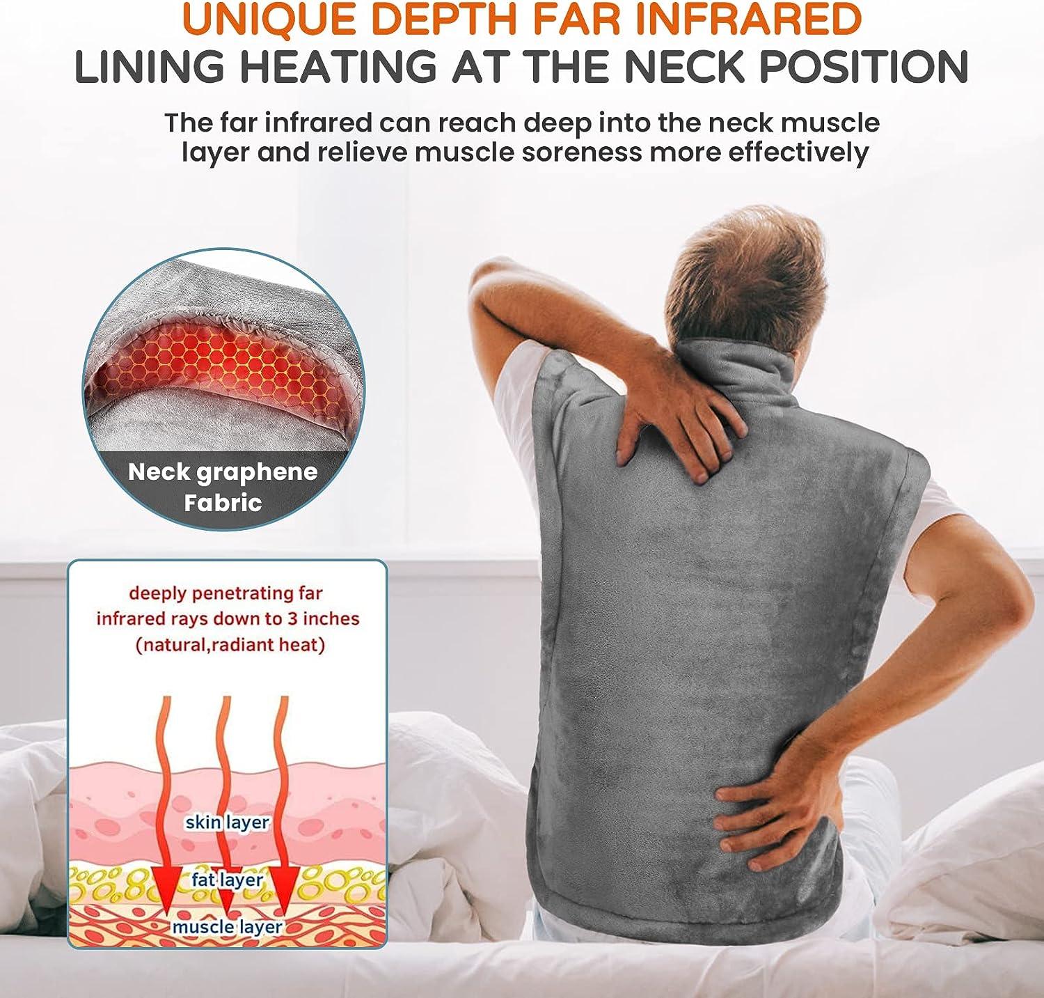 Heating Pad for Back Pain Relief, Large Heat Pads for Cramps, Neck