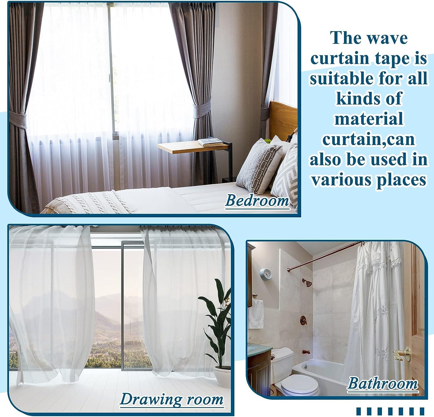 Transparent Wave Curtain Tape Pleat Tape for Curtains Drape