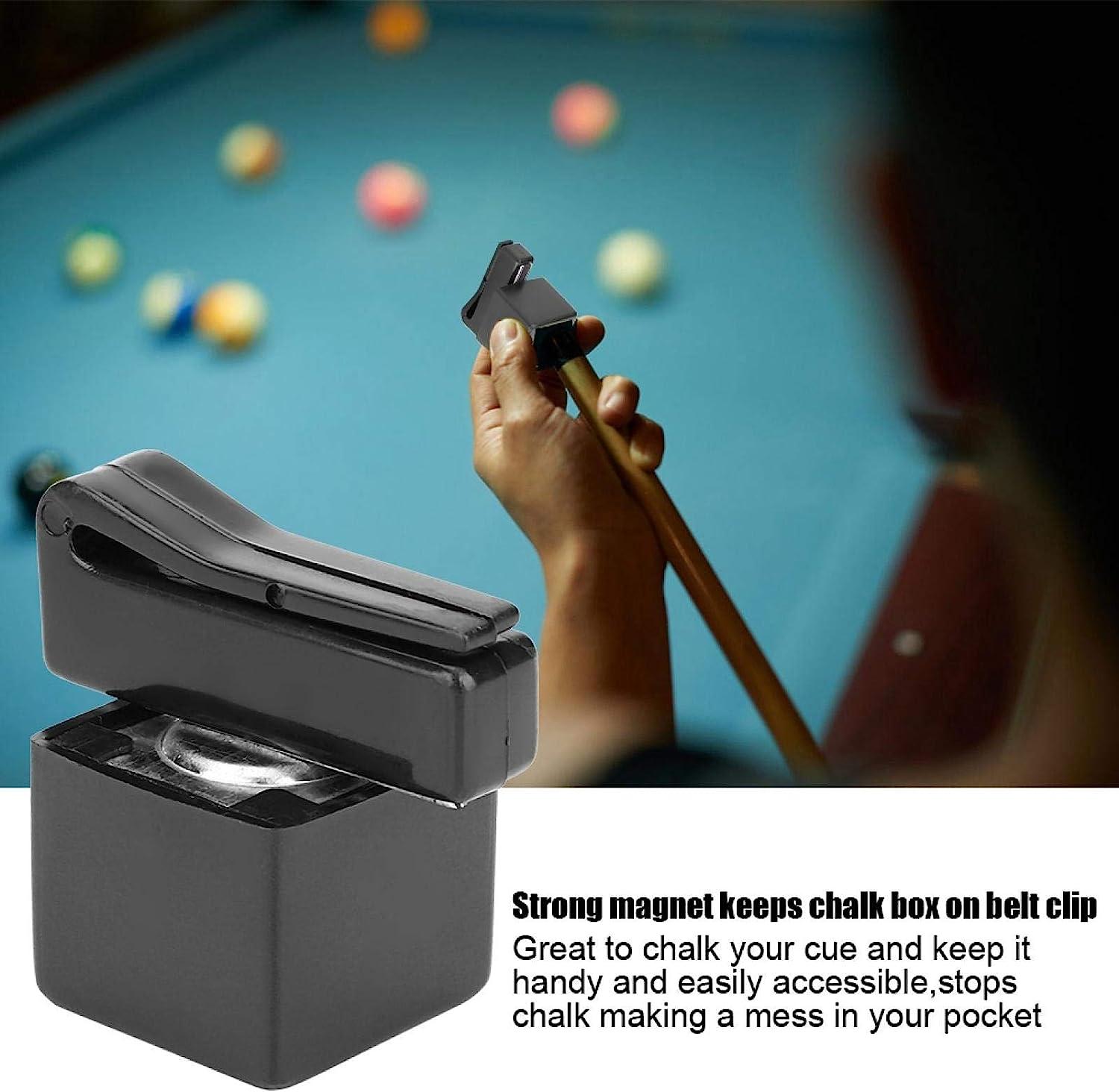 Pool Chalk Holder, Mini Magnetic Pool Cue Chalk Holder, Portable