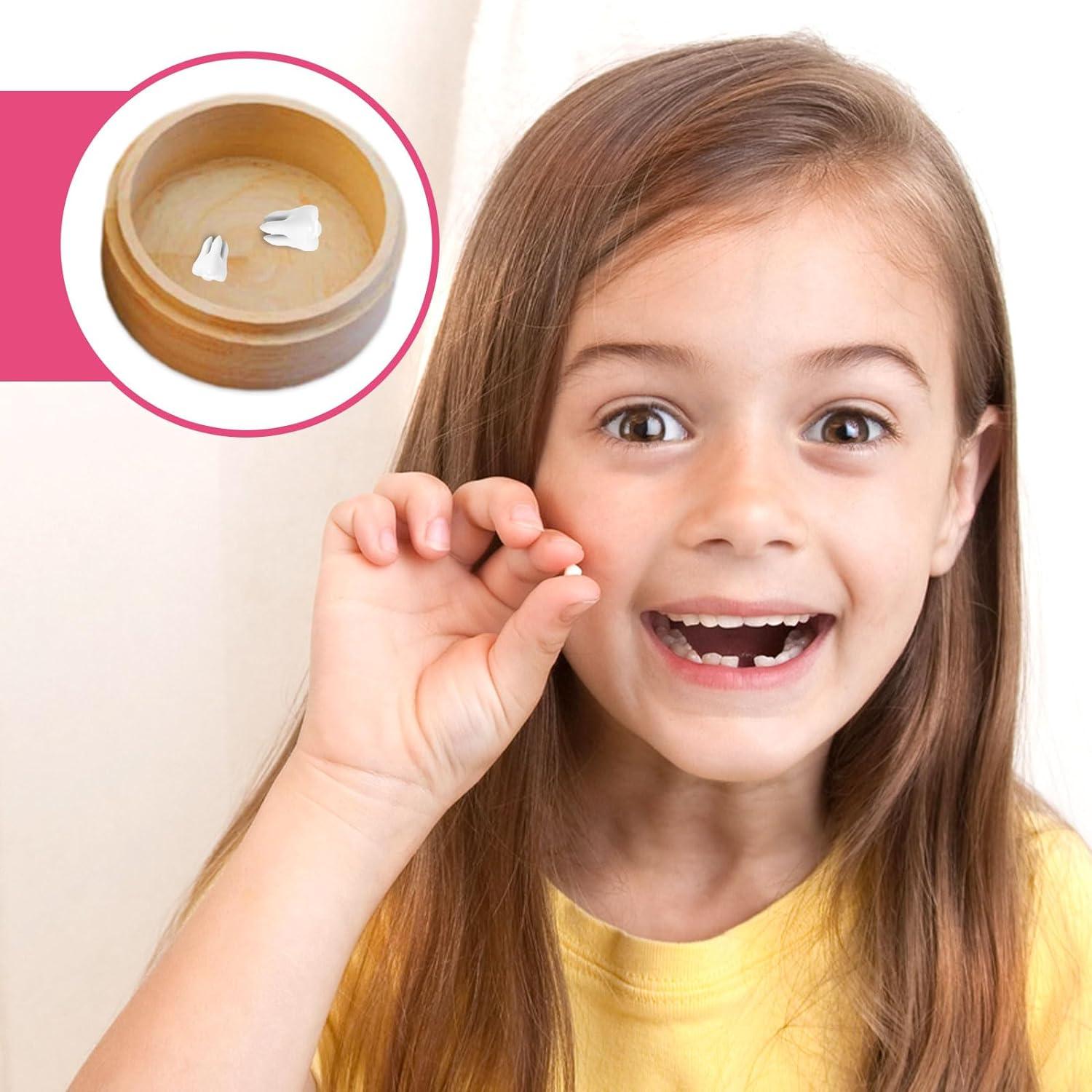 Wooden Tooth Storage Box - Baby Teeth Keepsake Organizer and Holder ...