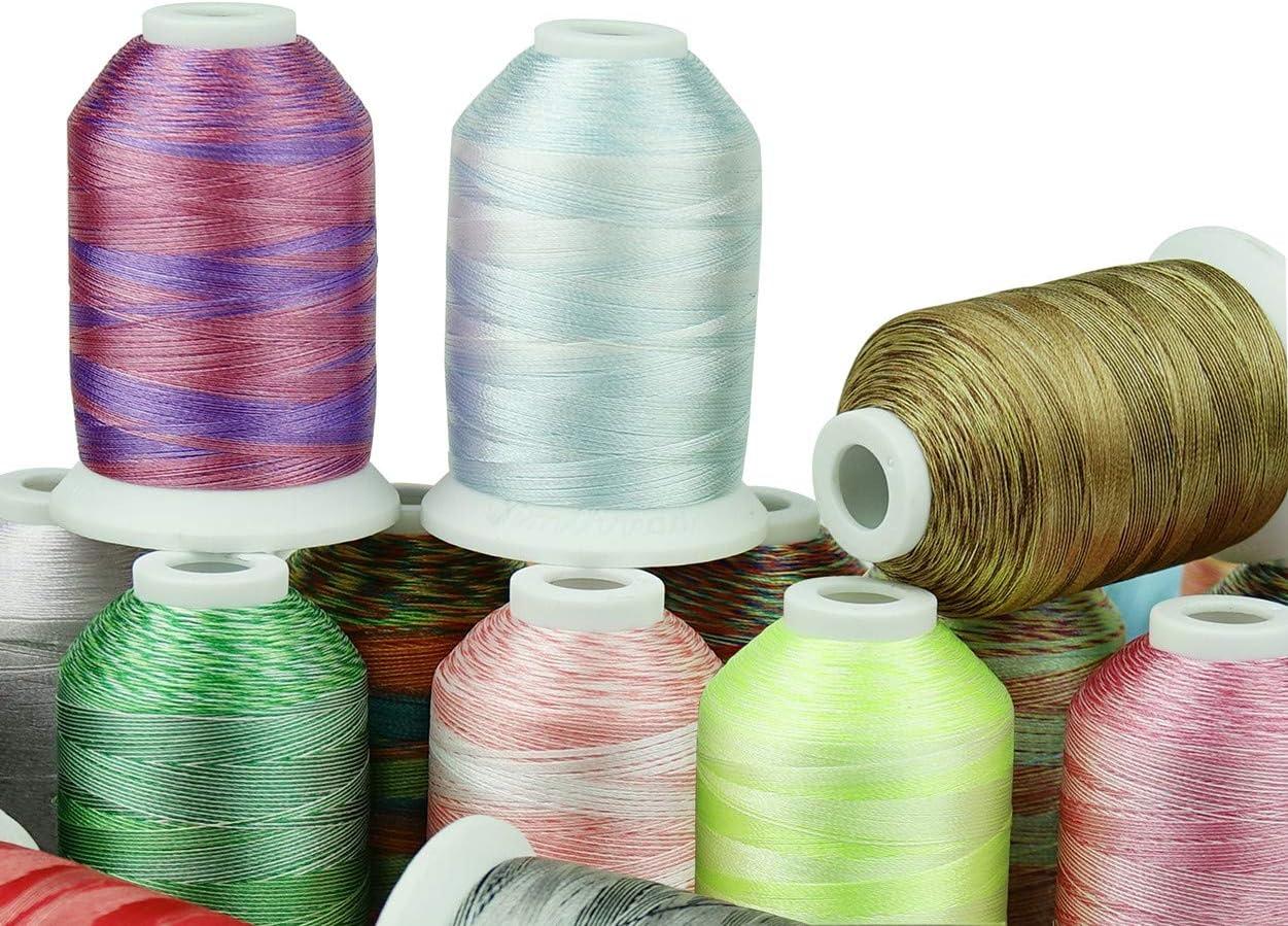 Simthread Polyester Embroidery Thread, 28 Spools 28 Janome Colors-1