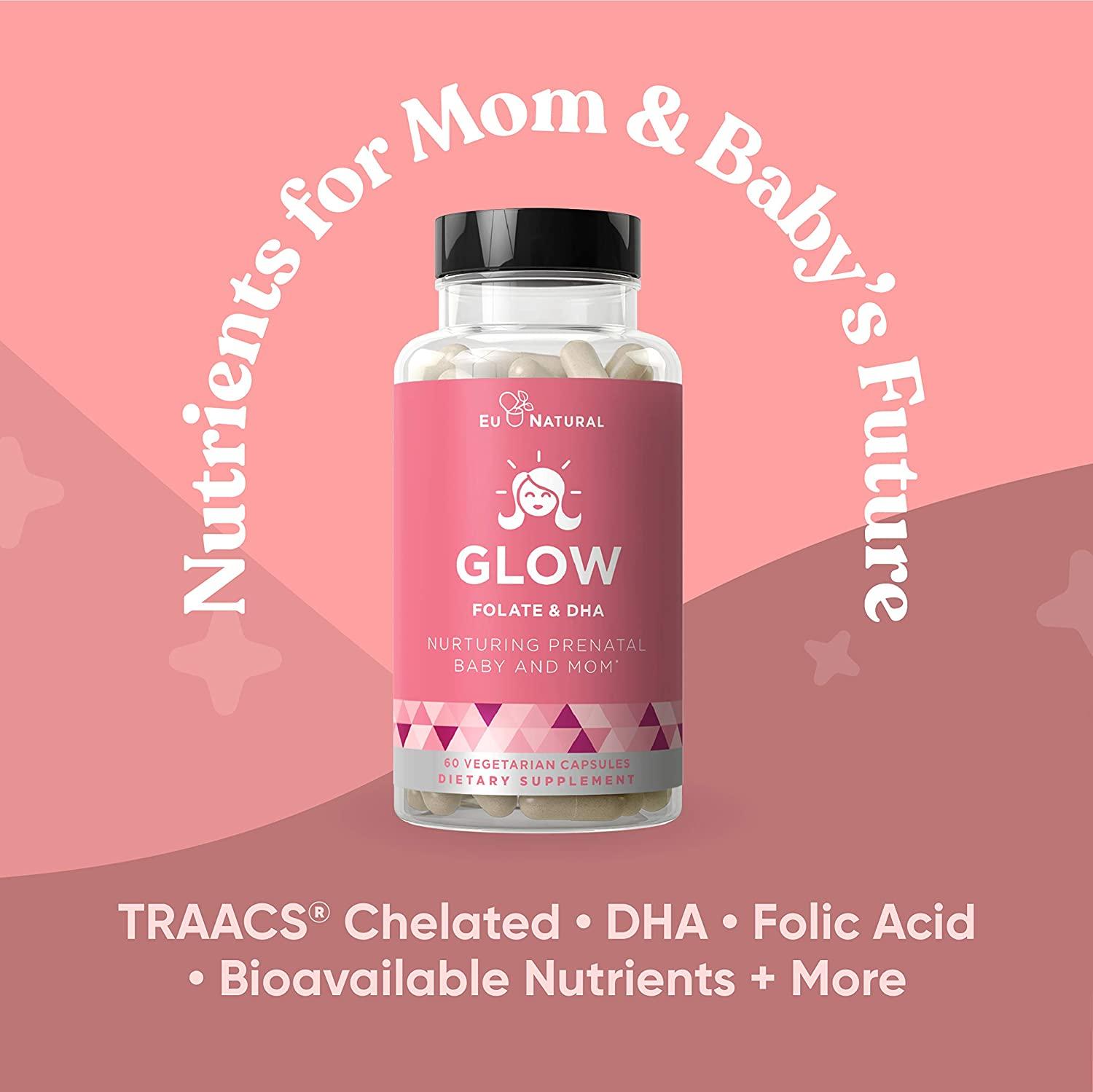 Glow Prenatal Vitamins + Folate & DHA Nurturing Pregnancy Multivitamin
