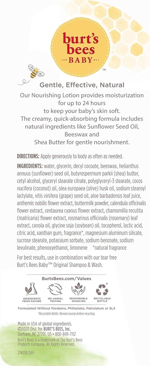 Burt s Bees Baby Nourishing Lotion Original Scent Baby Lotion 12