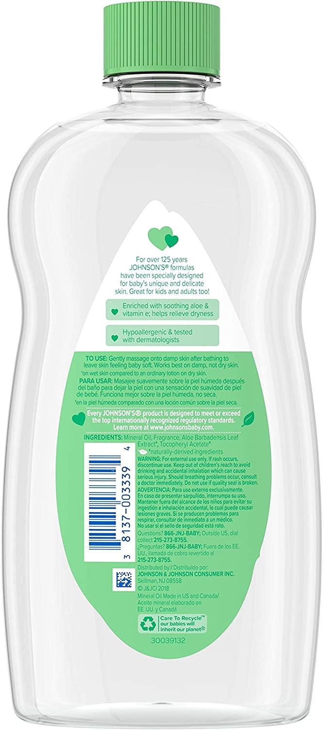  Johnson's Baby Oil, Mineral Oil Enriched With Aloe
