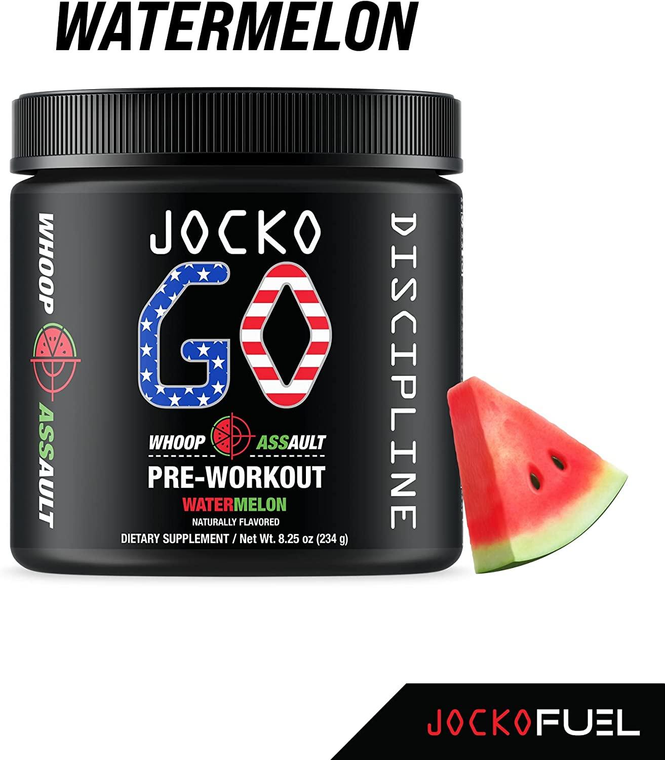 Jocko GO Pre Workout Watermelon KETO Nootropic Blend with Vitamin C