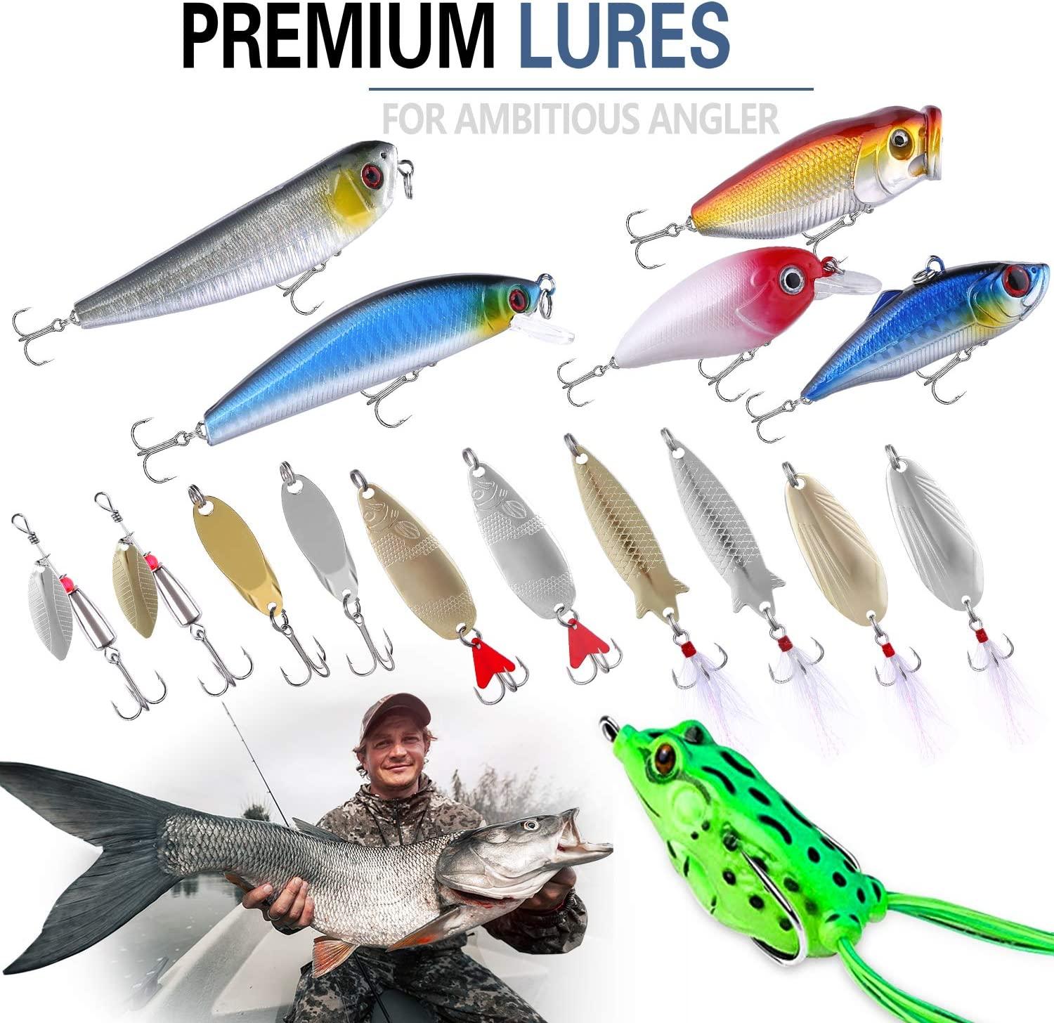 PLUSINNO Fishing Lures Tackle Set - 302Pcs Kit Including Crankbaits, Spinnerbaits, Plastic Worms, Jigs, Topwater Lures, Tackle Box - Ultimate Gear Set for Anglers | Buy Now with Express International Delivery | GoSupps.com PLUSINNO Fishing Lures Tackle Set - 302Pcs Kit Including Crankbaits, Spinnerbaits, Plastic Worms, Jigs, Topwater Lures, Tackle Box - Ultimate Gear Set for Anglers | Buy Now with Express International Delivery | GoSupps.com