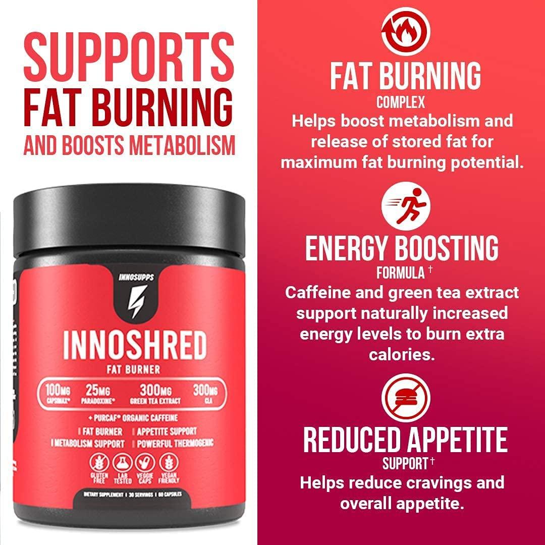 Inno Shred Day Time Fat Burner 60 Capsules Boost Metabolism & Energy